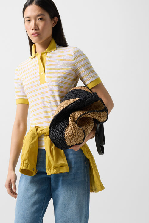 Polo-Shirt Wendy Gelb/Off-White
