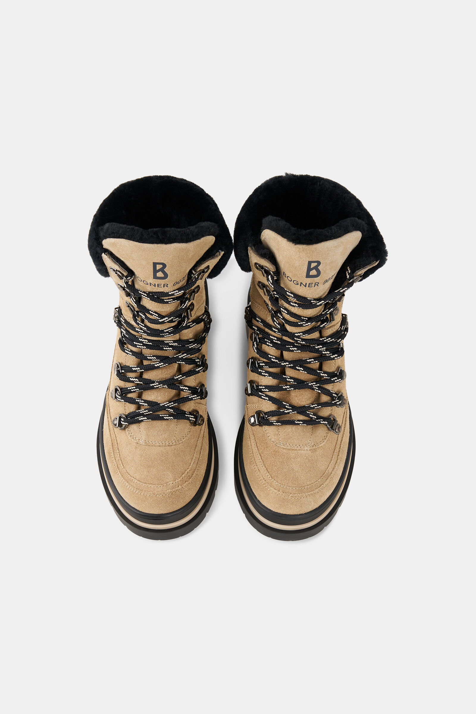 Lace-up boots St. Moritz x Bond 007 with spikes Beige