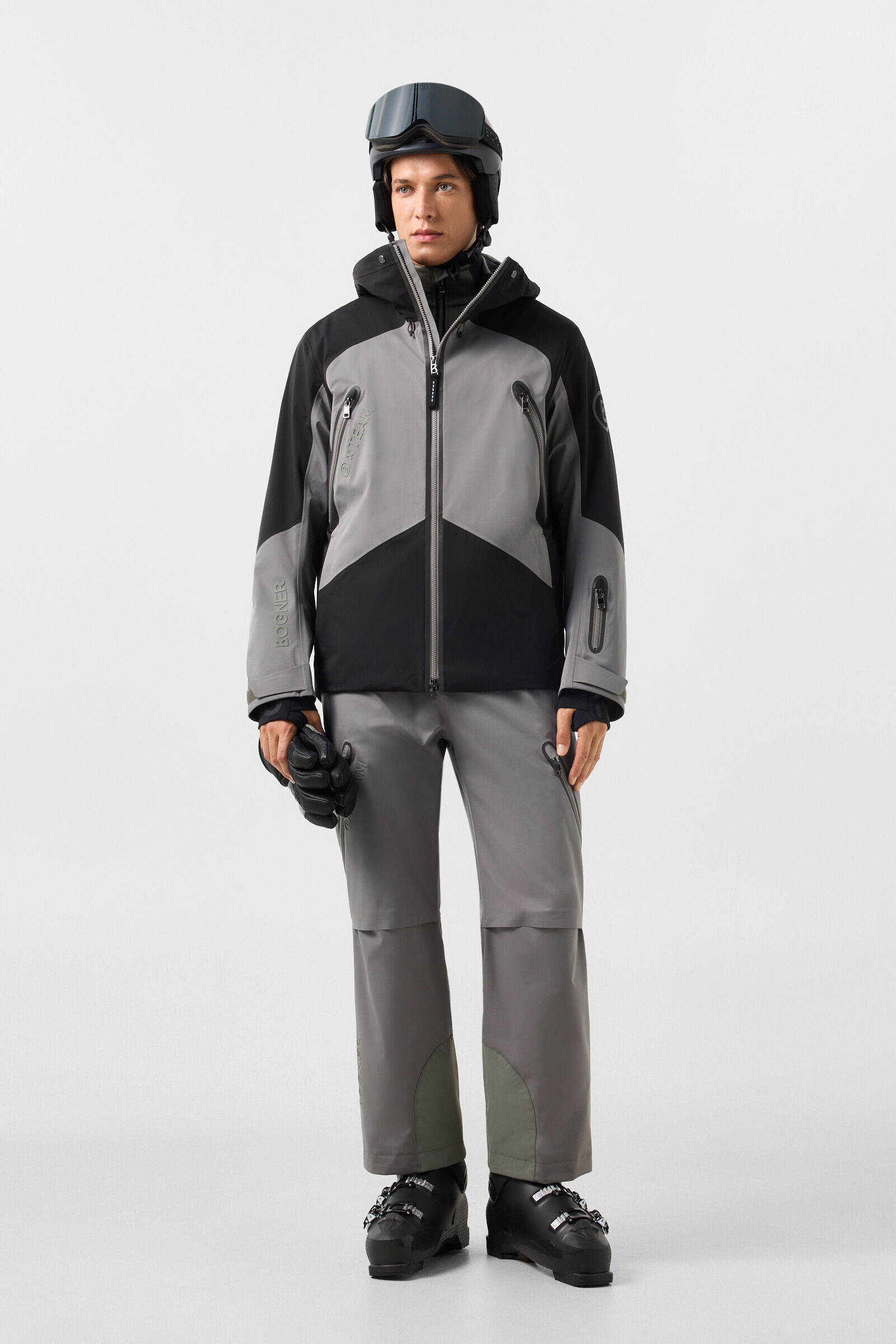 Midlayer-jas Hayo Sage grijs/zwart