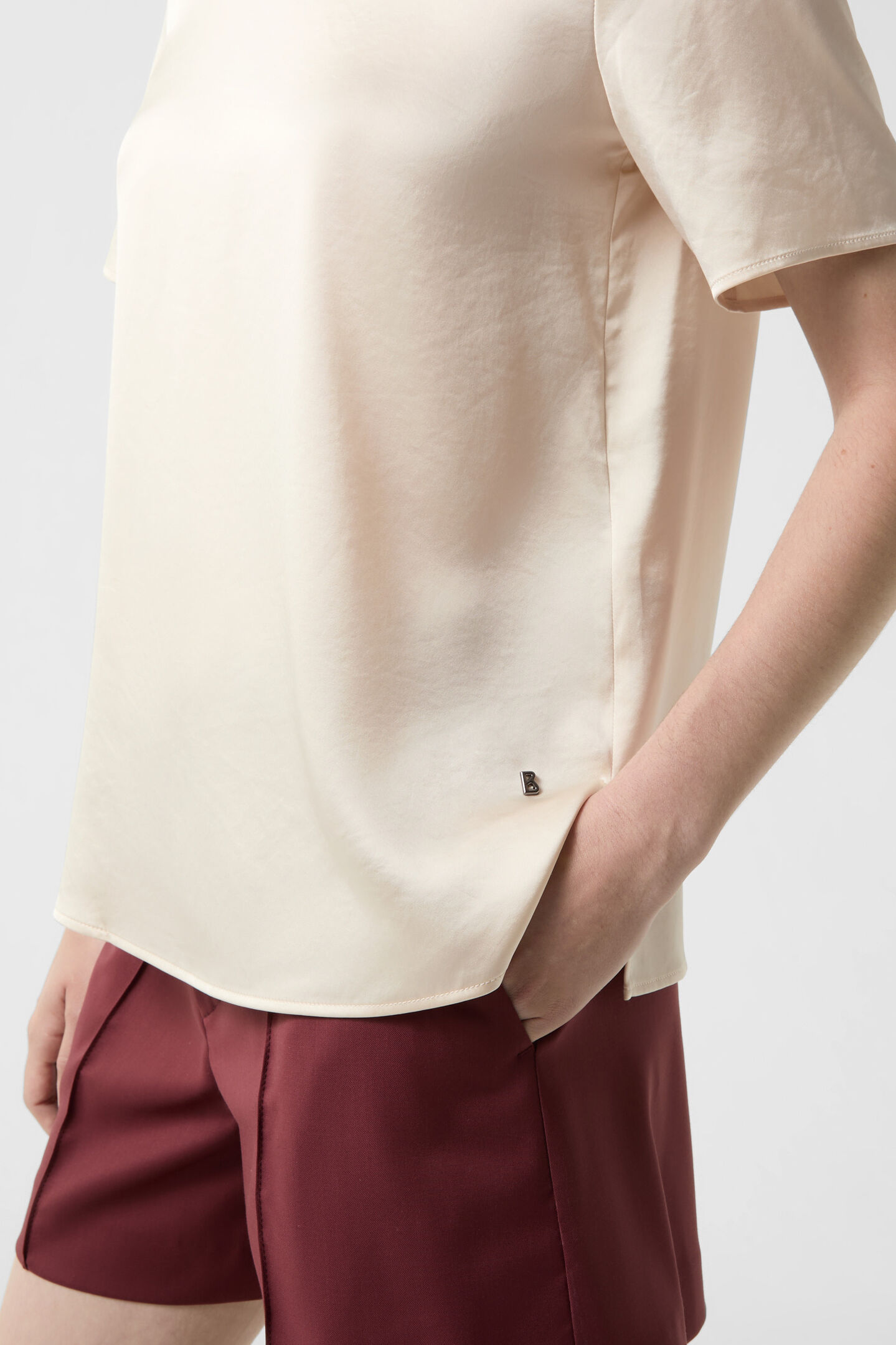 Satin shirt Dylan Cream