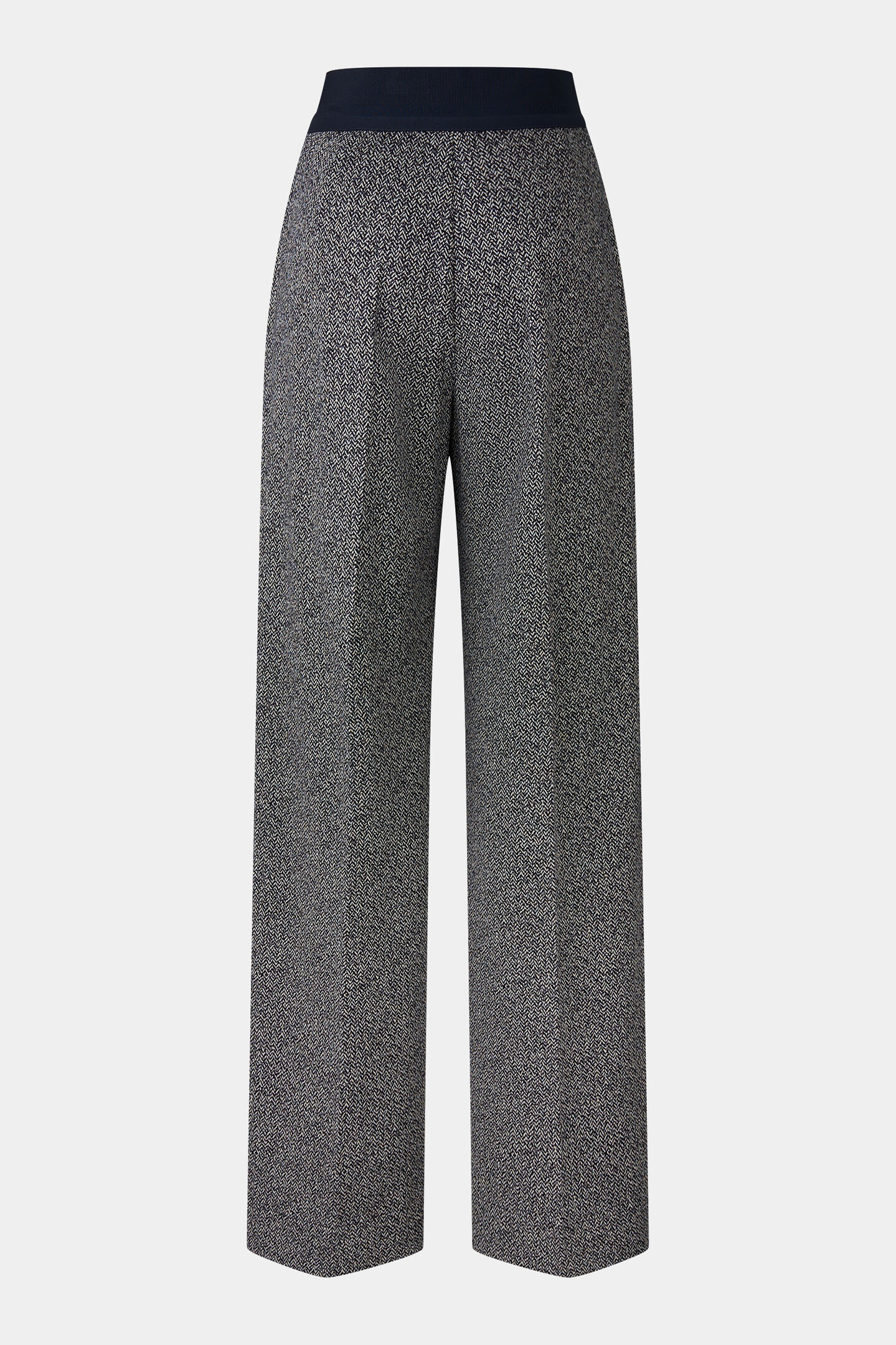 Marlenehose Ylvi Navy-Blau/Weiß