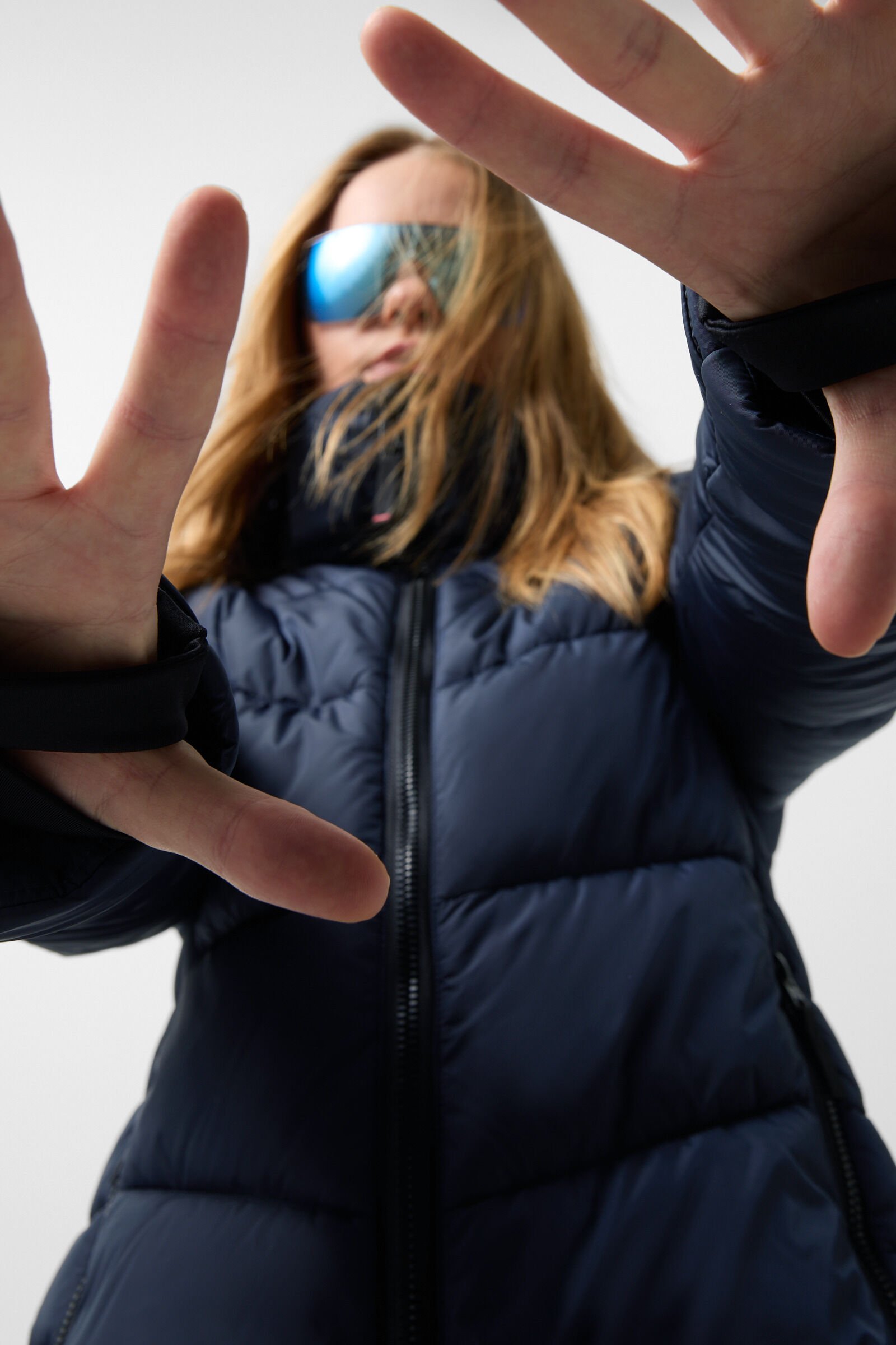 Aenny quilted coat Navy blue