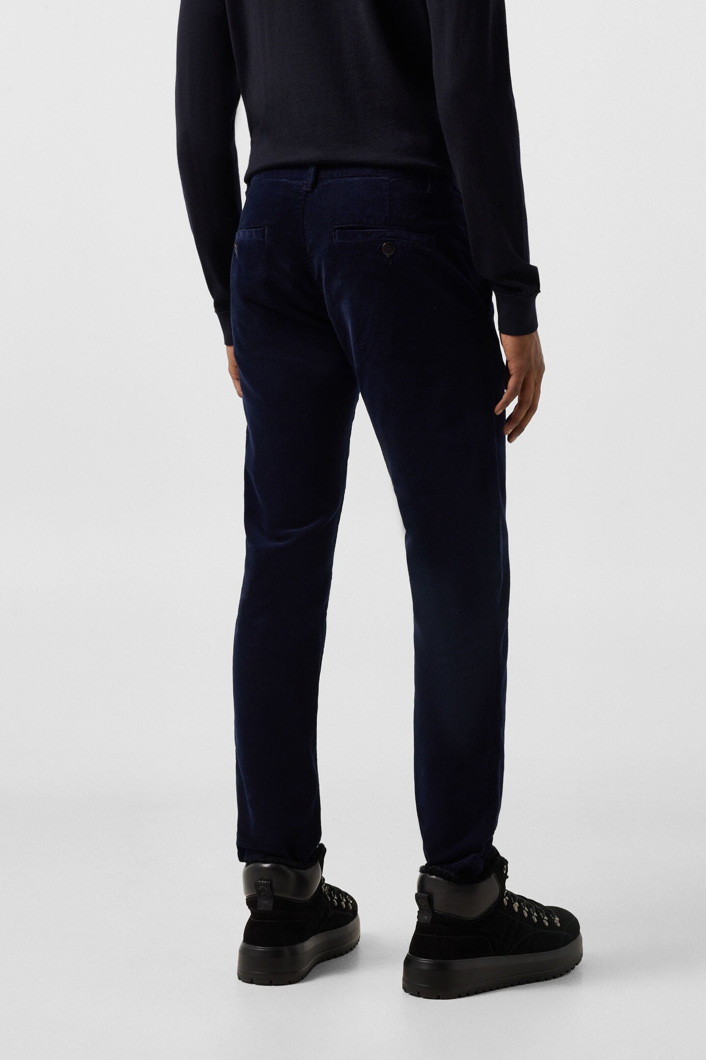 Riley Casual Corduroy Trousers Navy