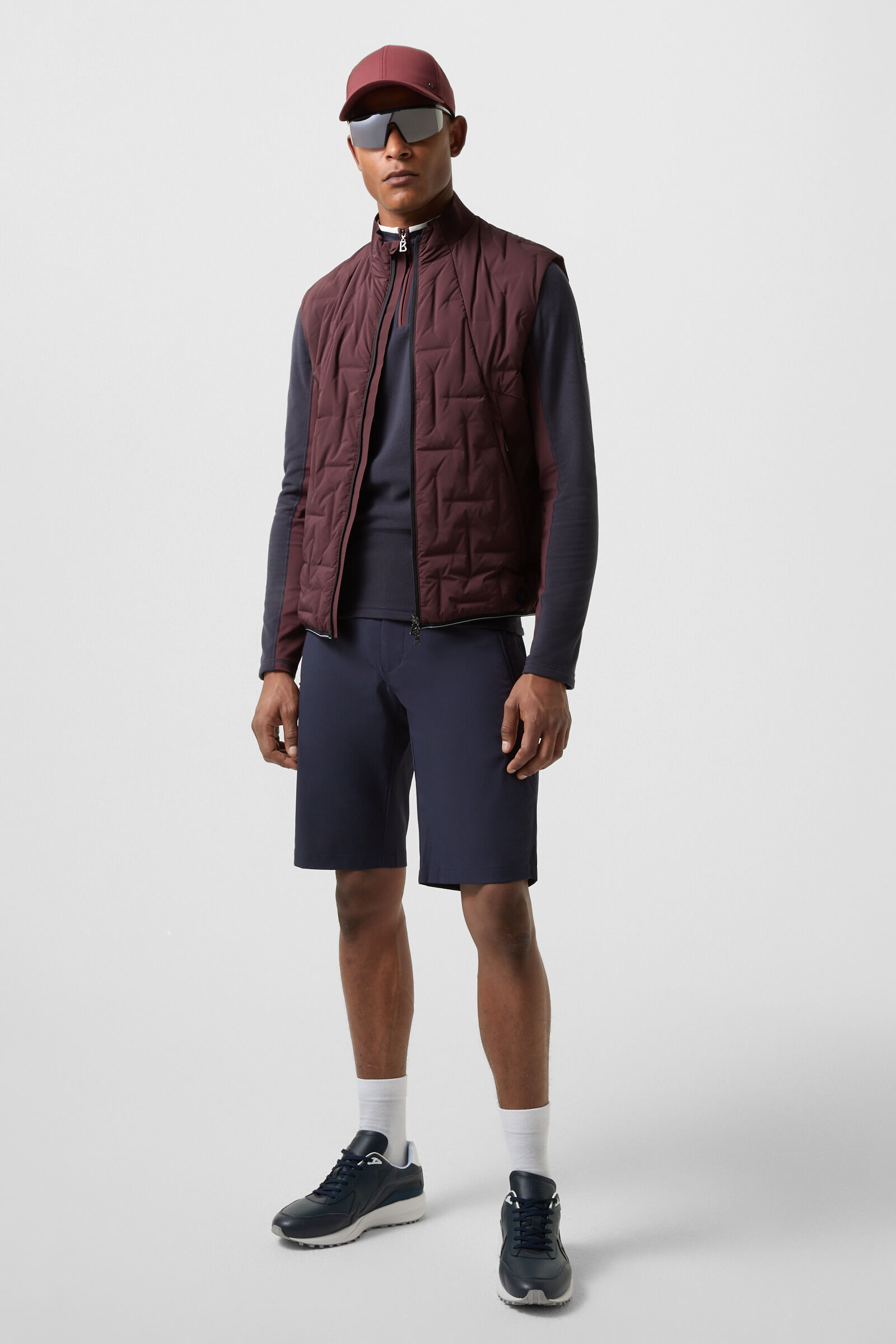 Sascha lightweight down waistcoat Bordeaux