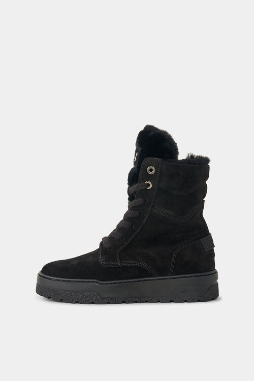 Schnürboots Calgary mit Spikes Schwarz