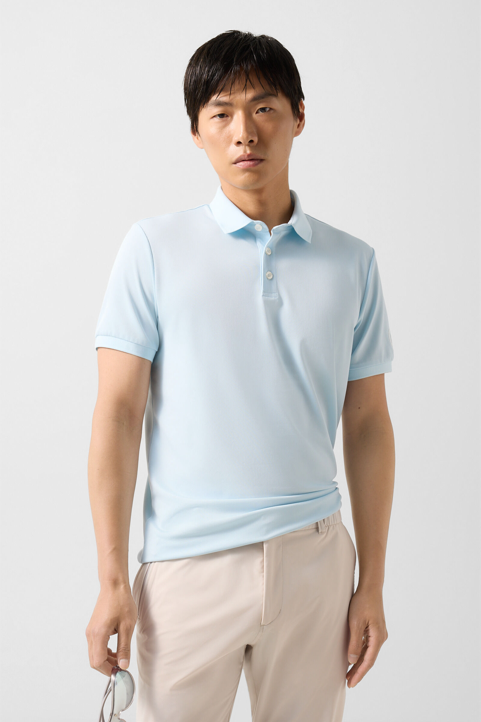 Daniel functional short-sleeved top Light blue