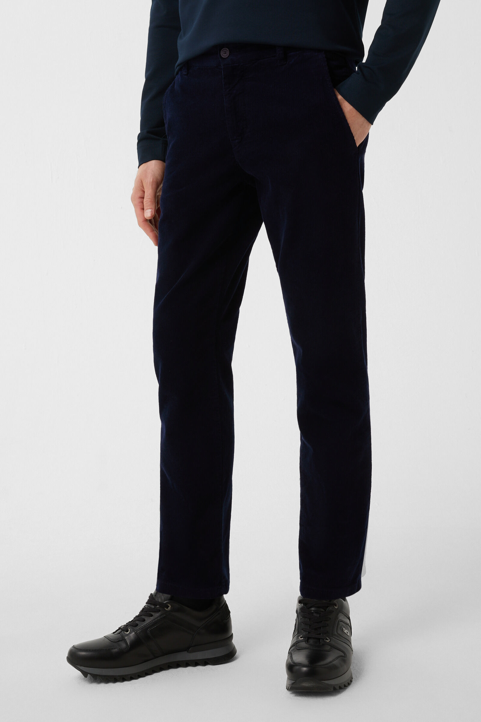 Riley Casual corduroy trousers Navy blue