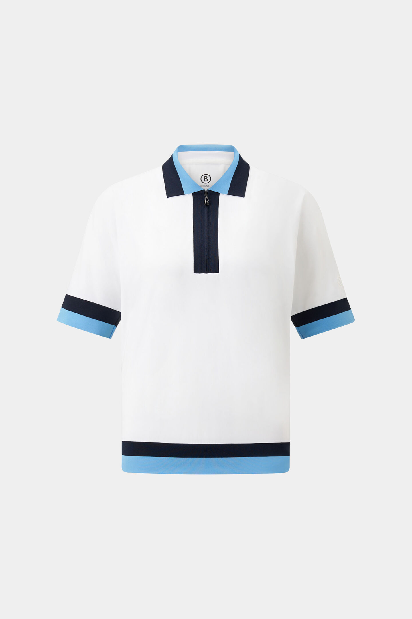 Andrina functional short-sleeved top Off-white/Blue