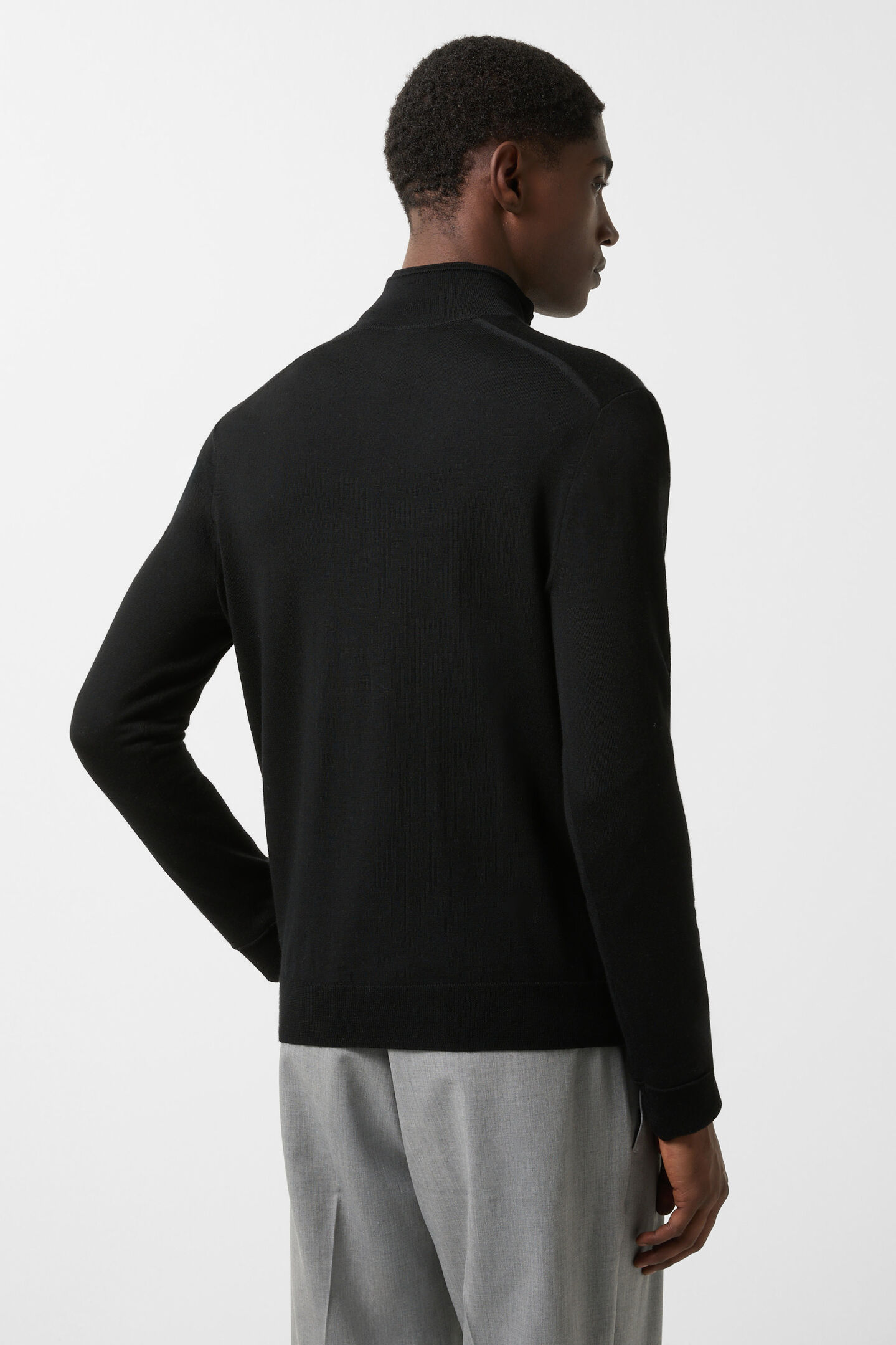 Ouri Half-zippered sweater Black