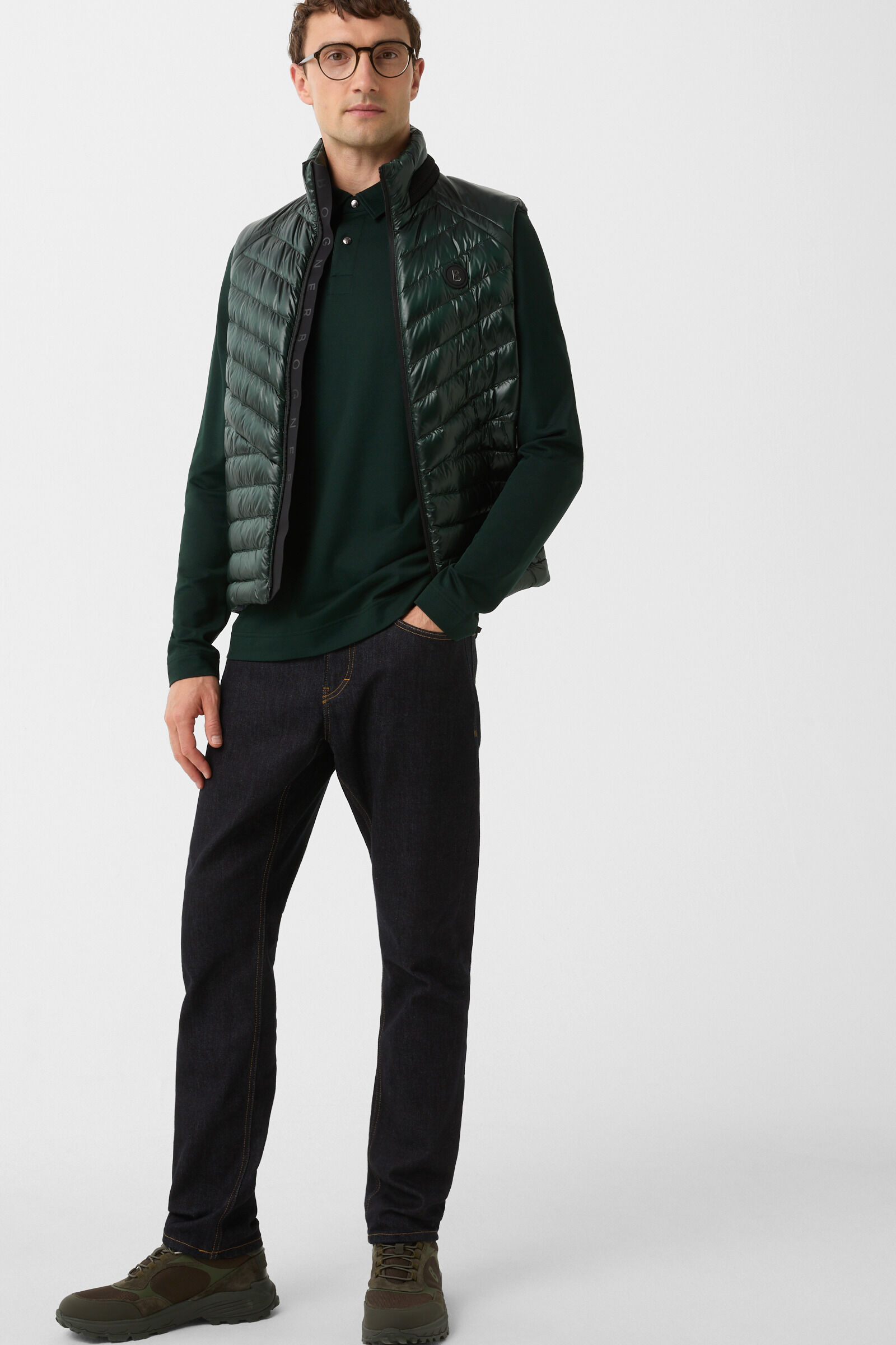 Timon polo long-sleeved top Dark green