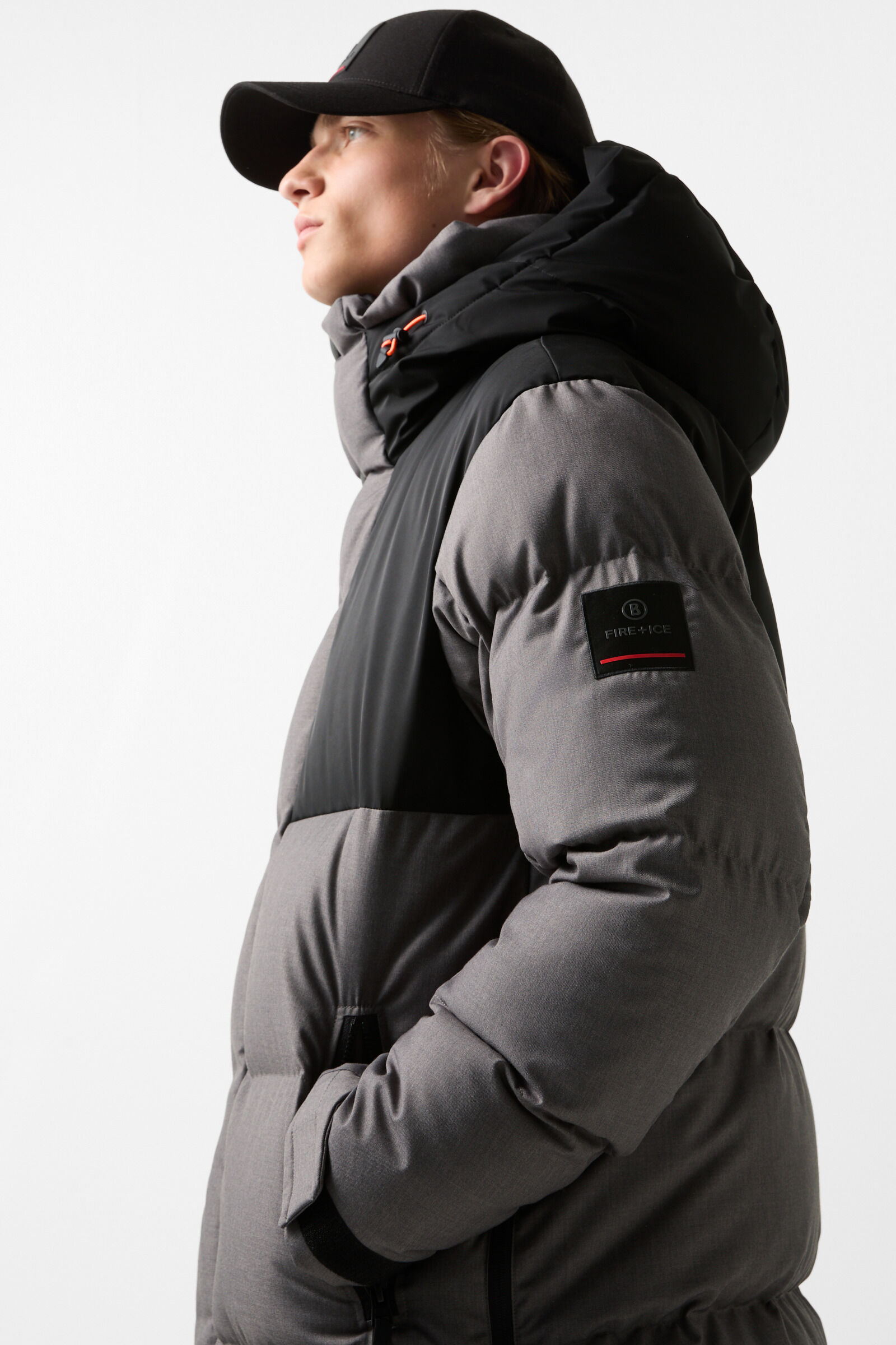 Walt down coat Grey/black