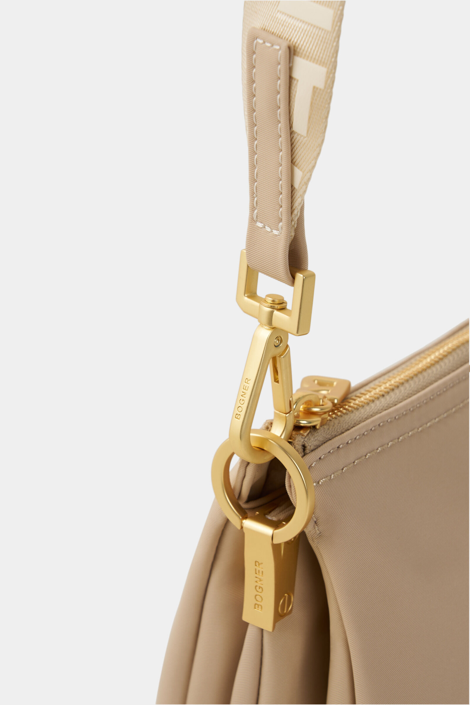 Schultertasche Saxon Taja Beige