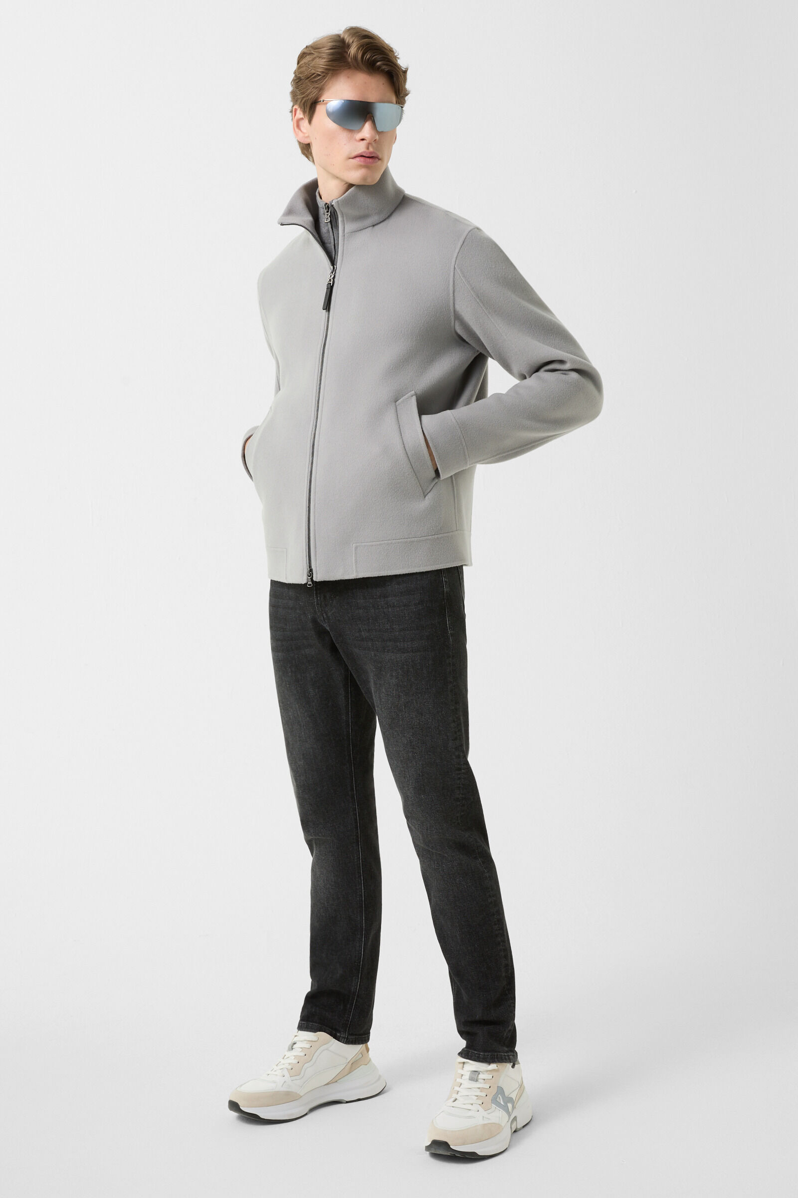 Doubleface blouson Brice Light grey