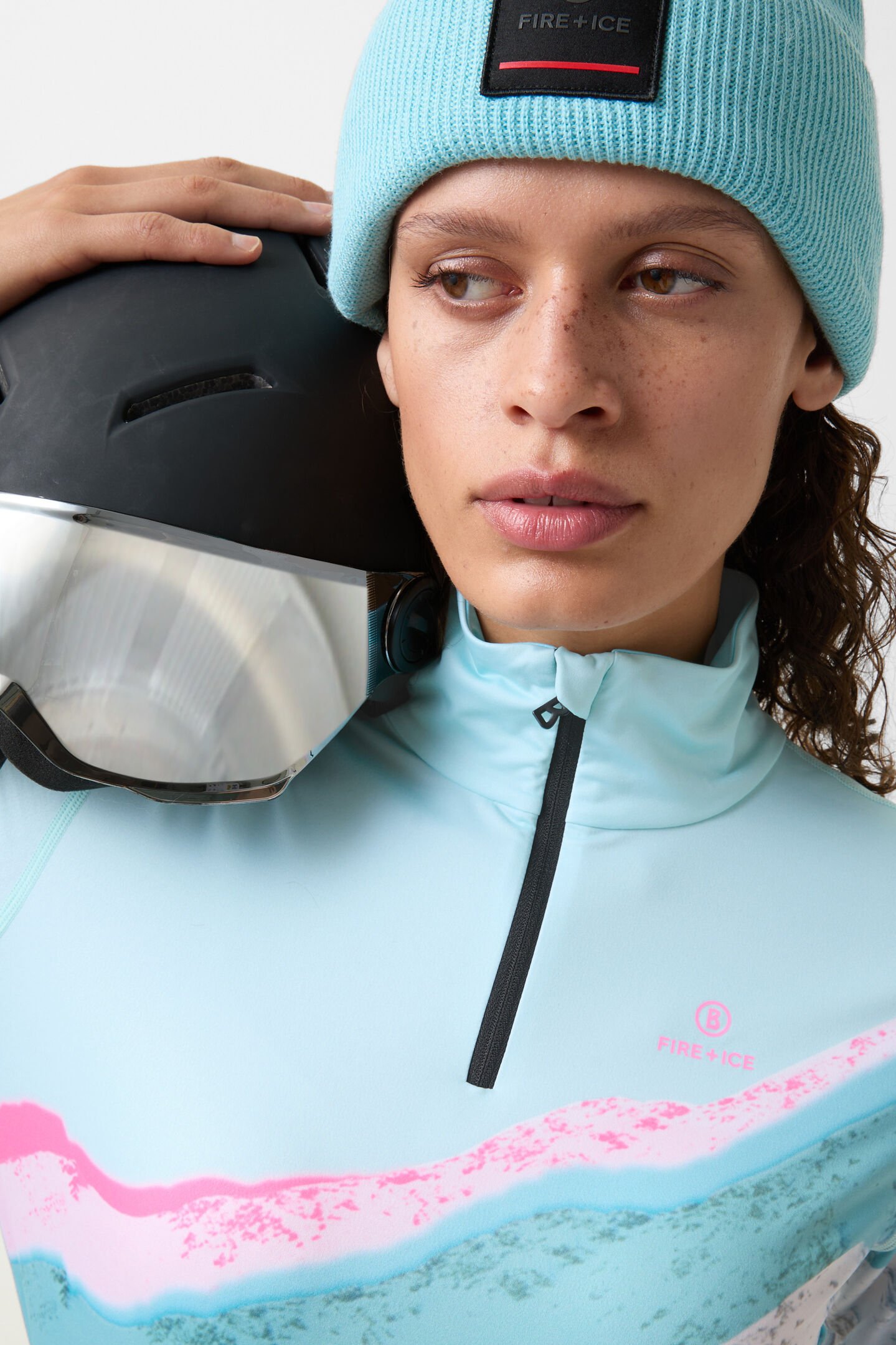 Première couche Ilvy bleu glacier/blanc