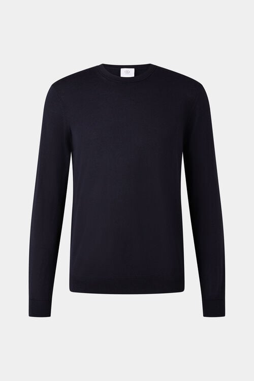 Fine knit jumper Ole Navy blue