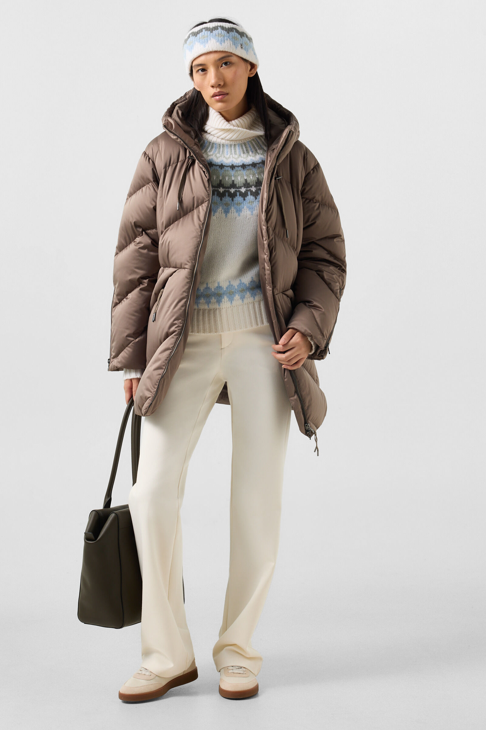 Glenda Down Parka Grey-brown