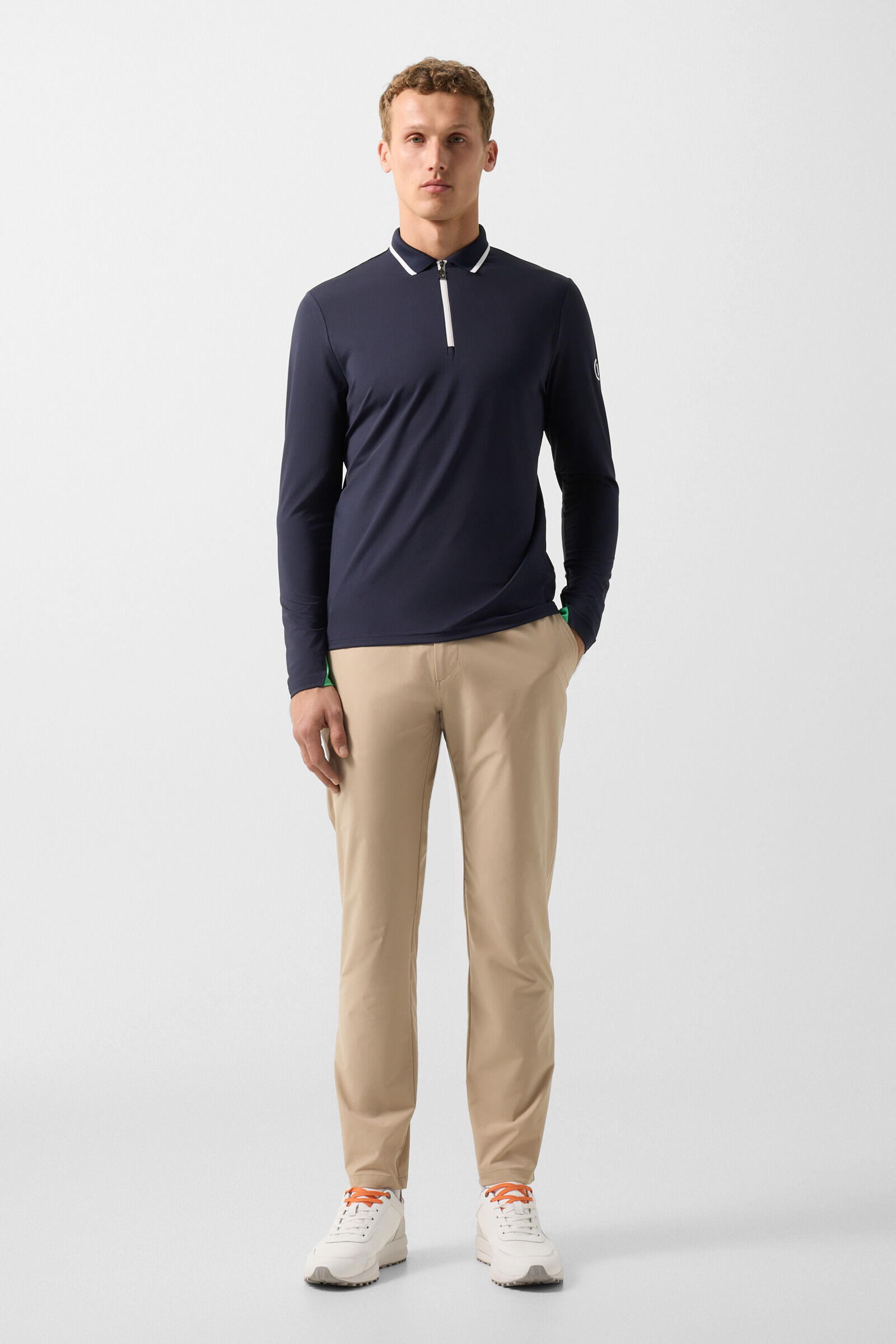 Polo-Longsleeve Jonah Navy-Blau