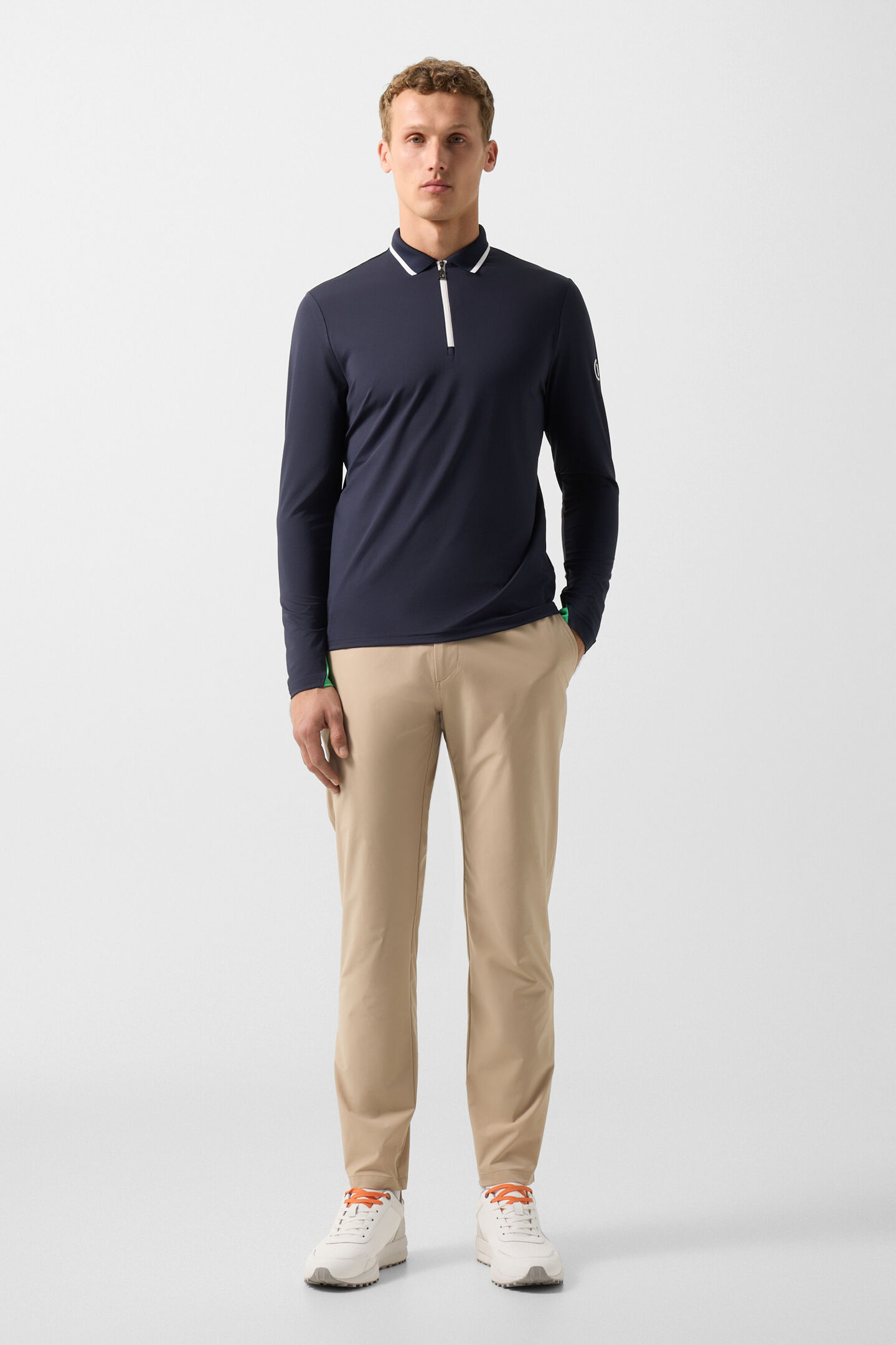 Polo-Longsleeve Jonah Navy-Blau