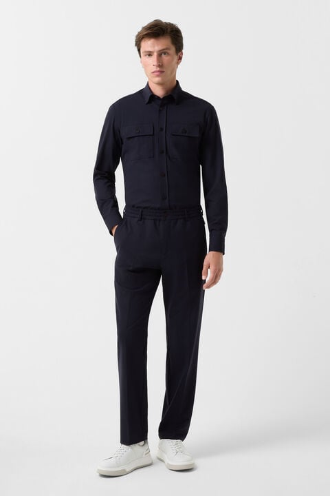 Pleated trousers Marcus Navy blue Pleated trousers Marcus Navy blue