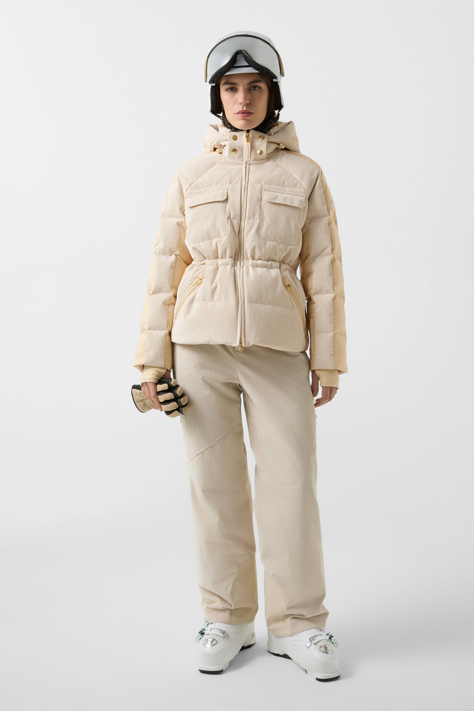 Marli corduroy ski jacket Beige
