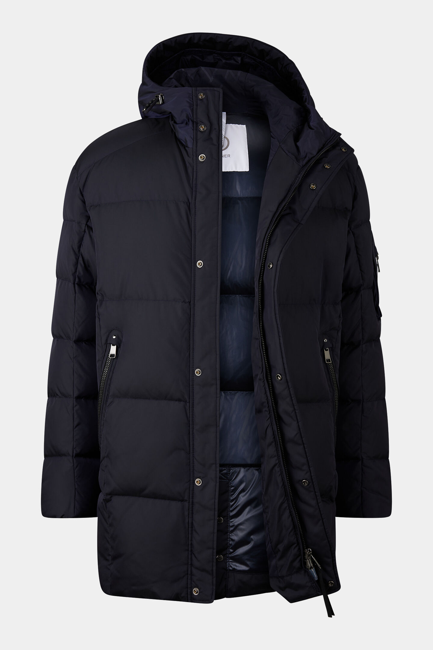 Korte jas Jones dons Marineblauw