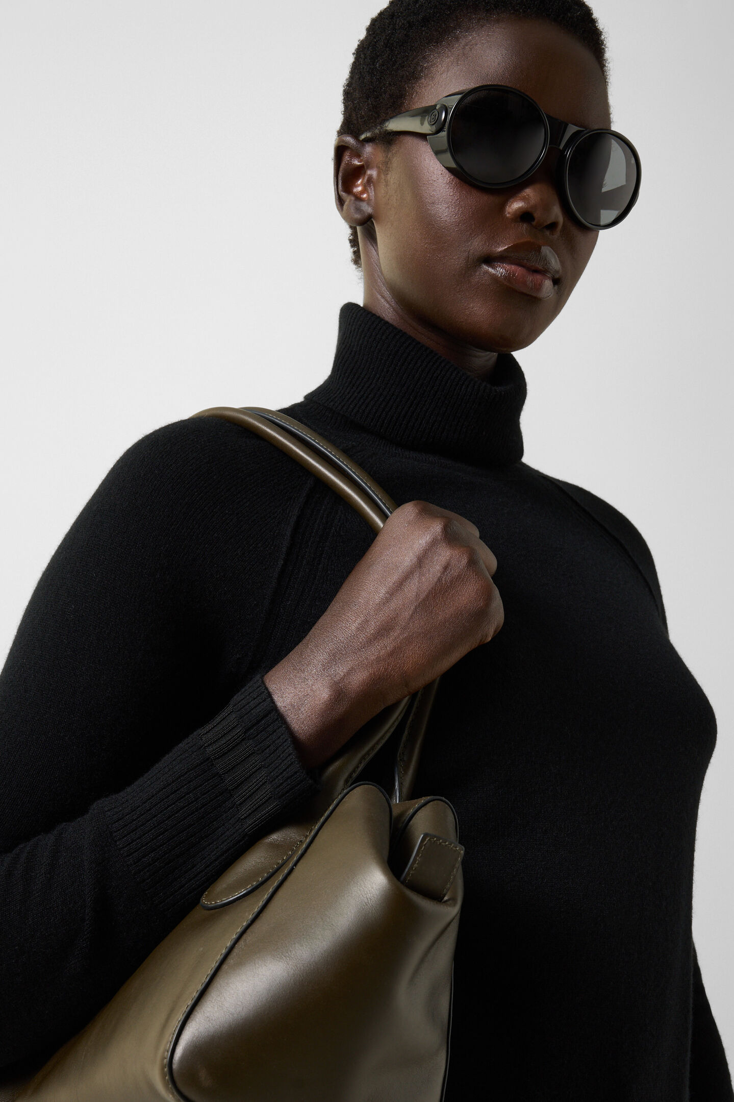 Vaiana pure new wool and cashmere jumper Black