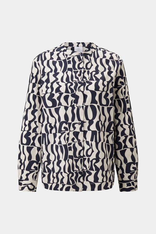 Bluse Shelby Navy-Blau/Ecru