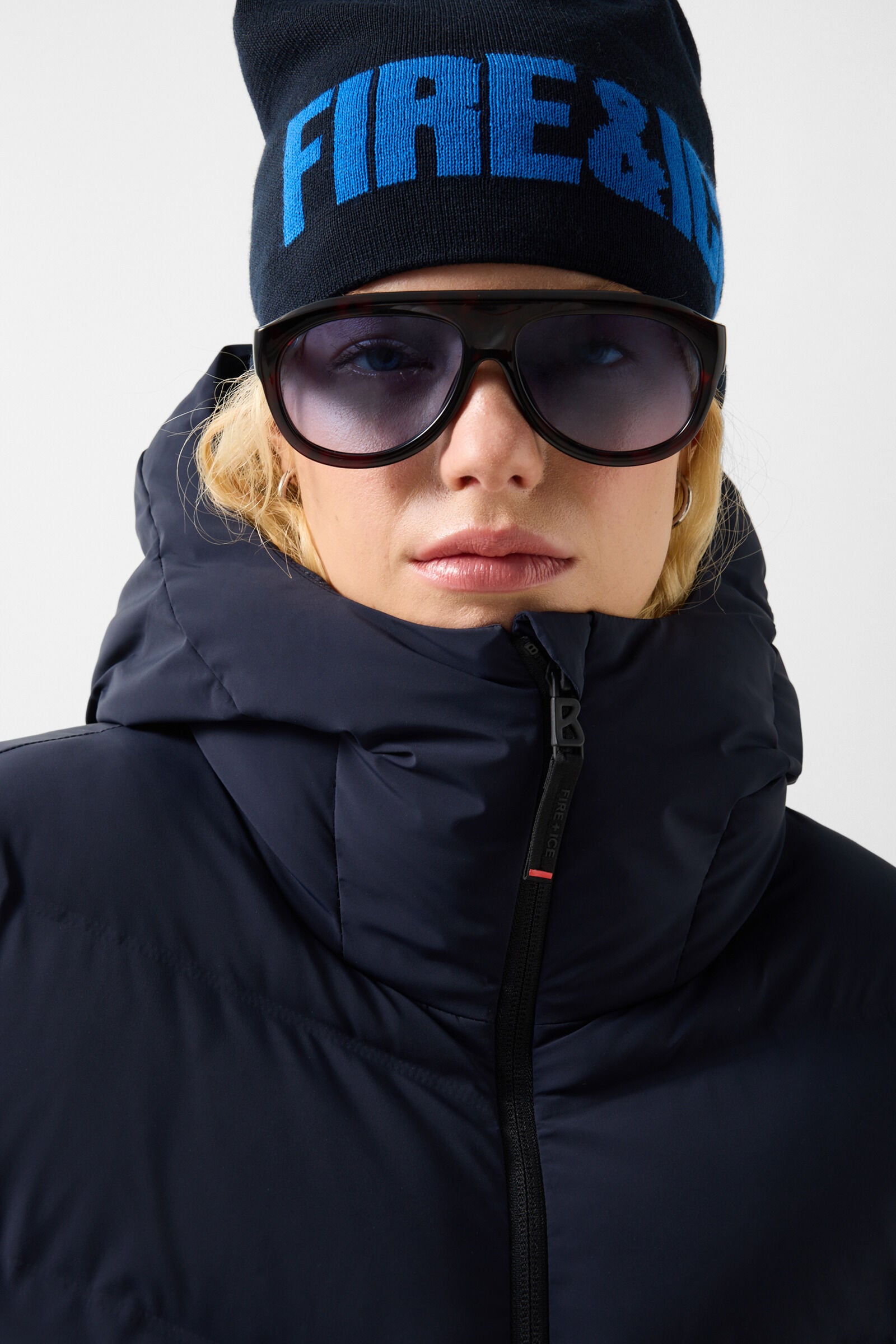 Tec-Aen quilted coat Navy