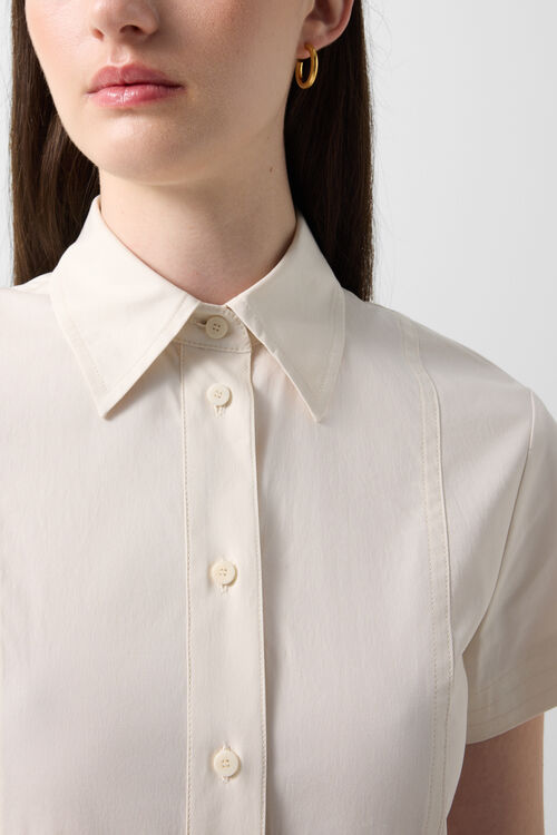 Poplin blouse dress Alison Cream