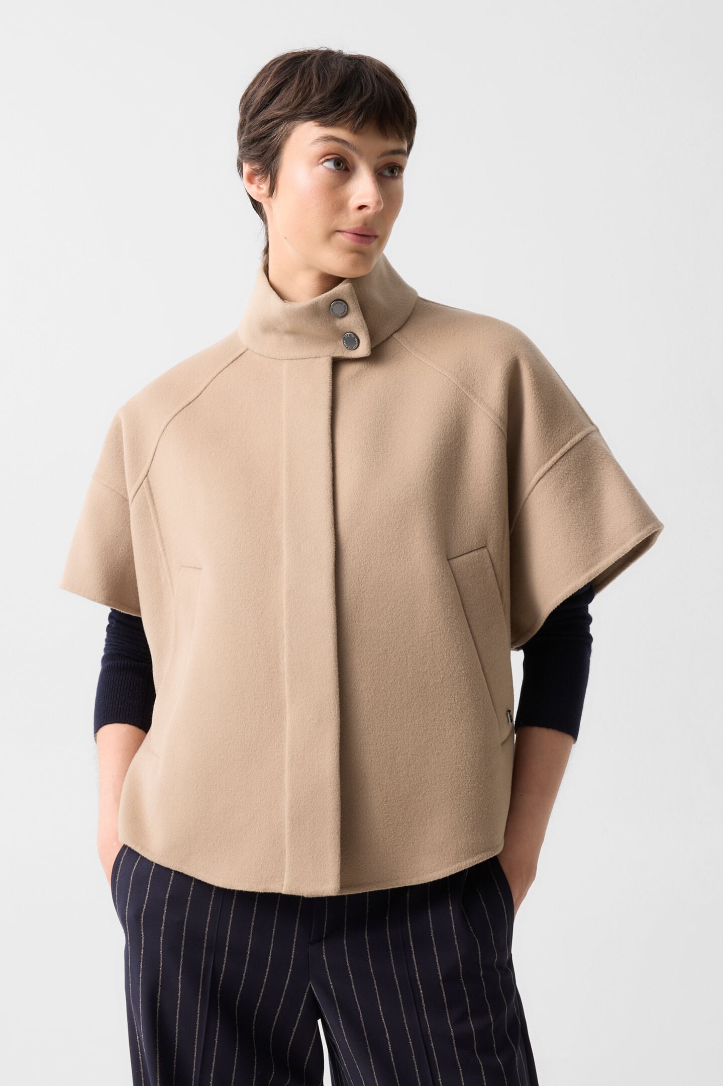 Wool waistcoat Venice Camel