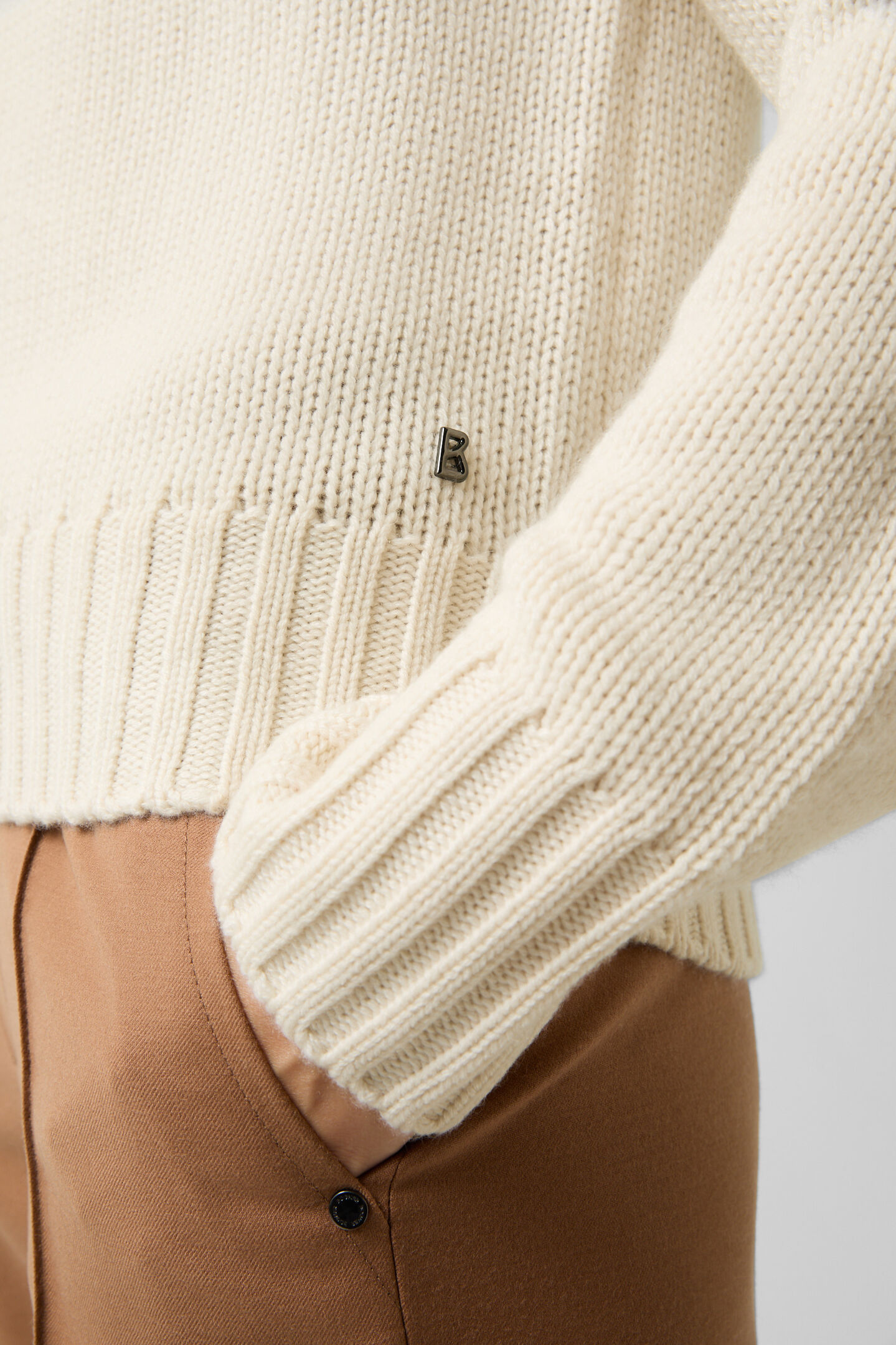 Norwegian jumper Ingrid Cream/grey/hazel