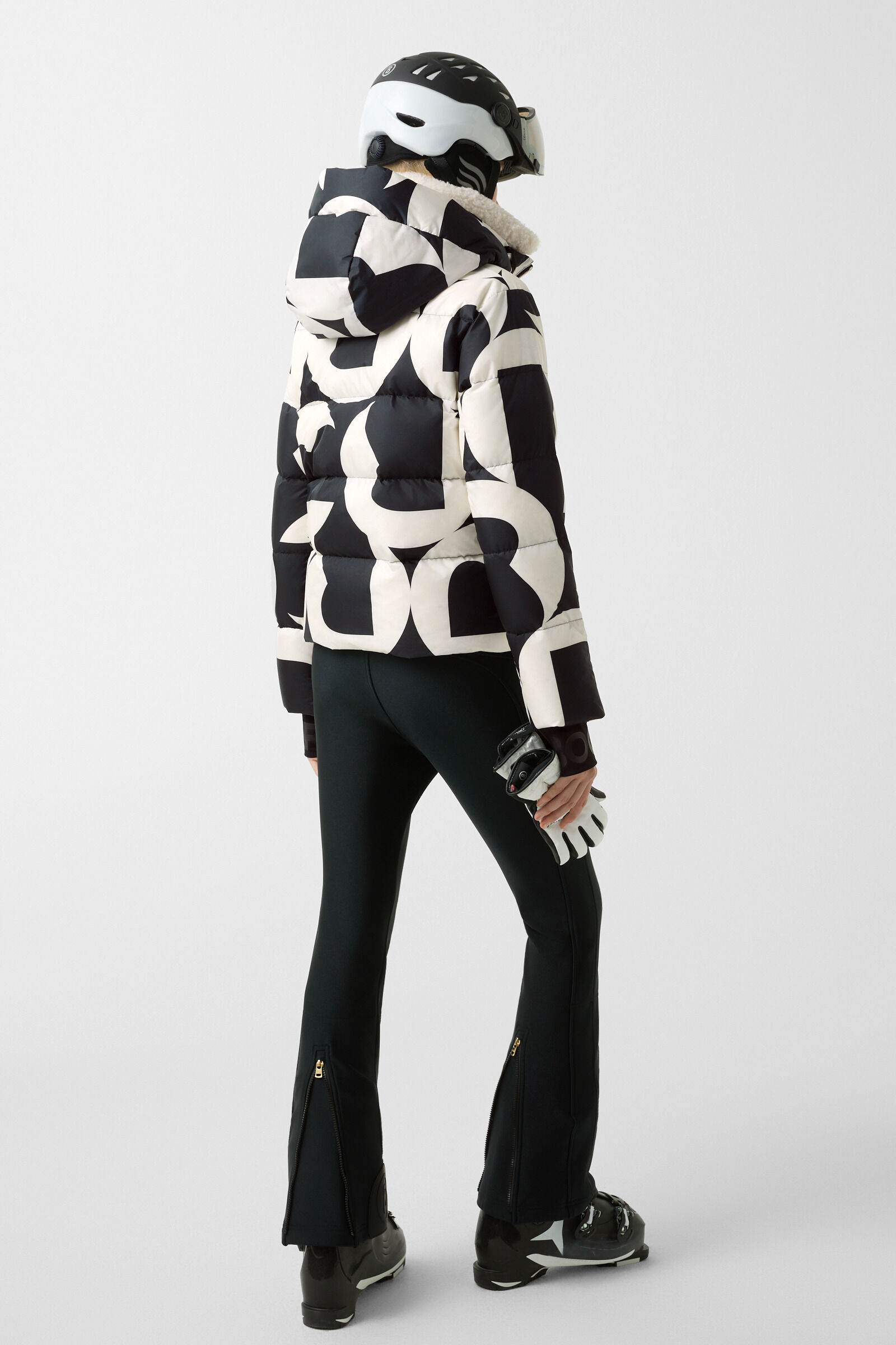 Maja down ski jacket Black/Off-White