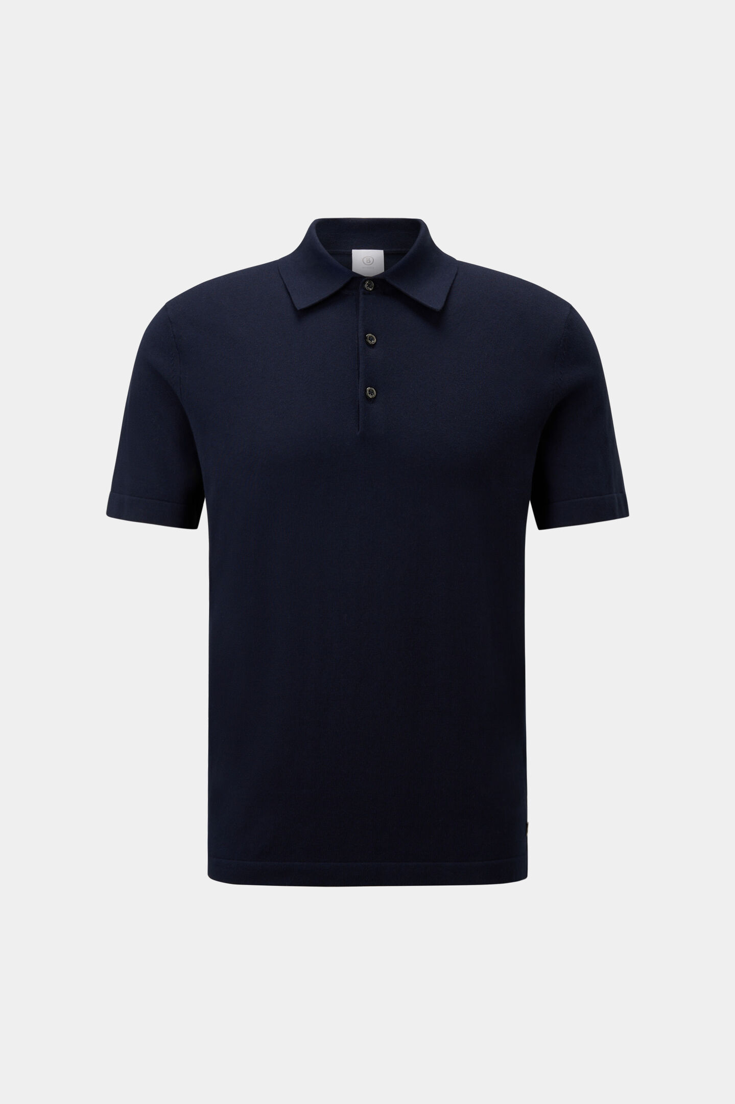 Strick-Polo-Shirt Laine Navy-Blau