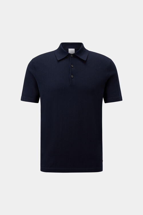 Laine knitted polo shirt Navy blue