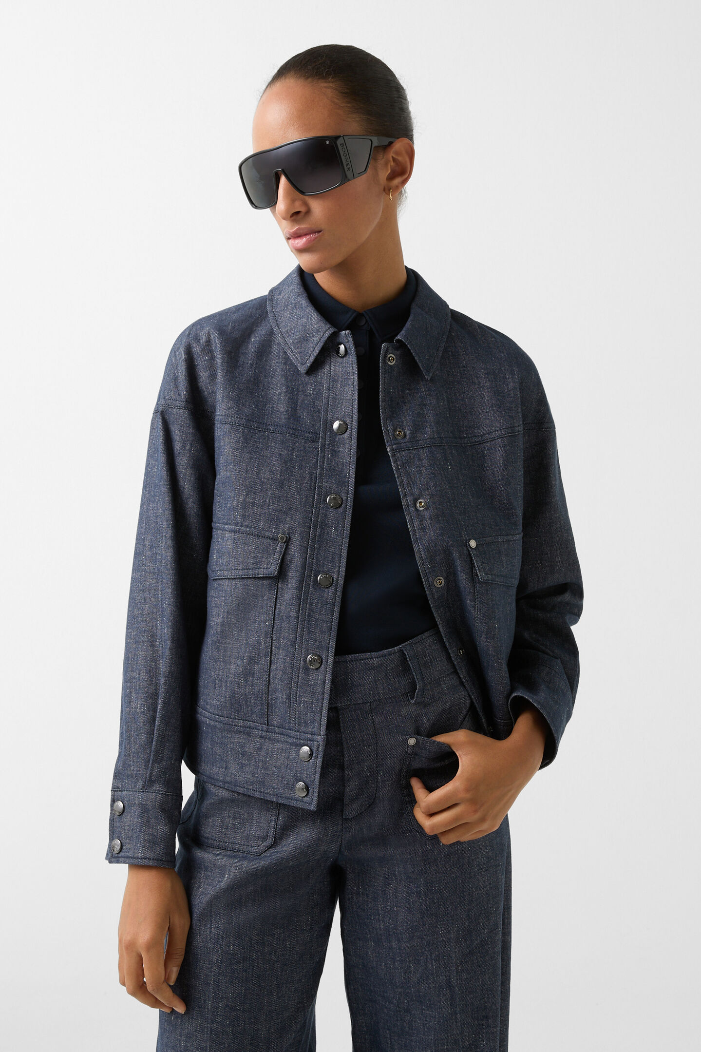 Jeansjacke Trudy Navy-Blau