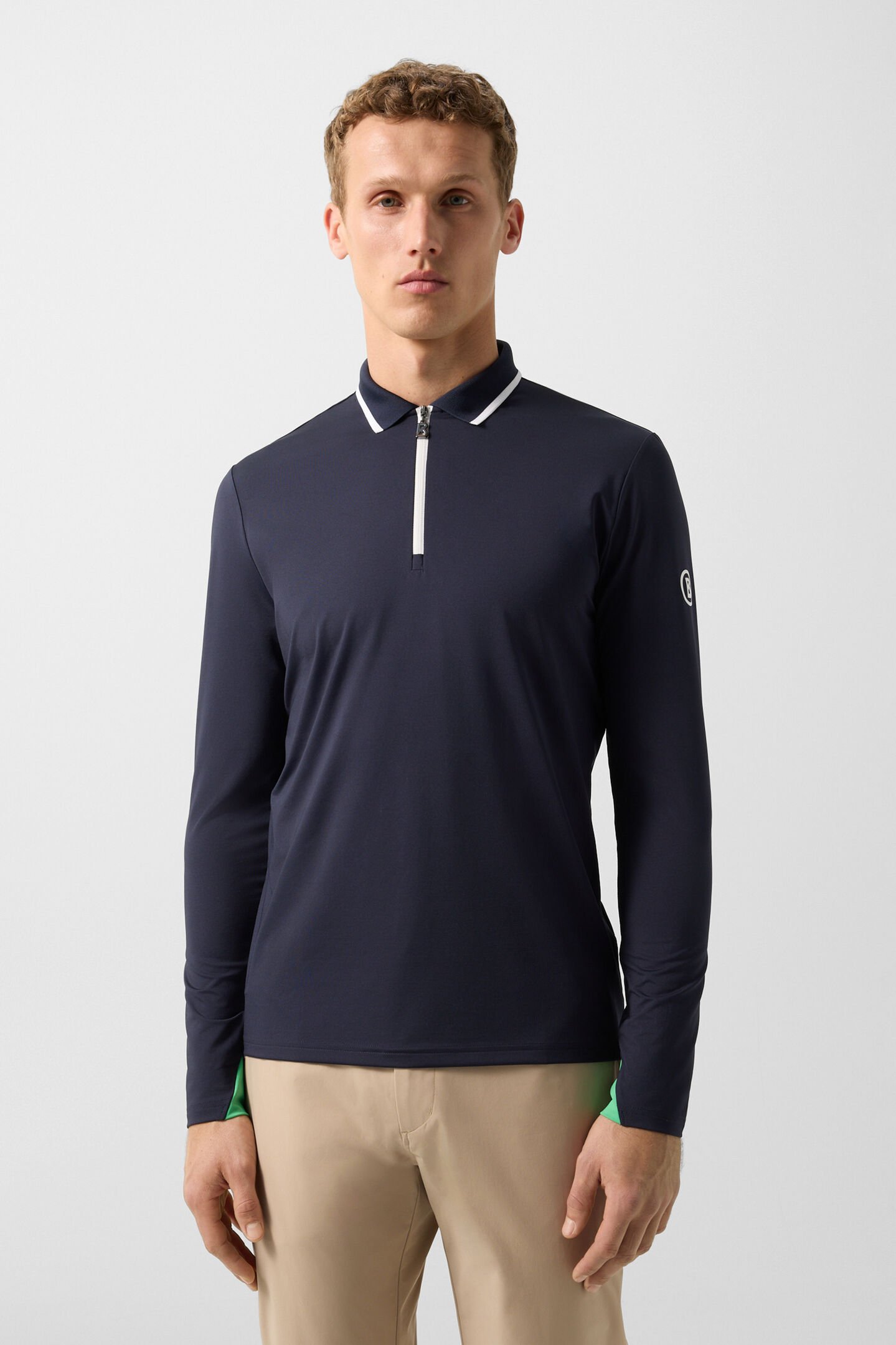 Polo-Longsleeve Jonah Navy-Blau