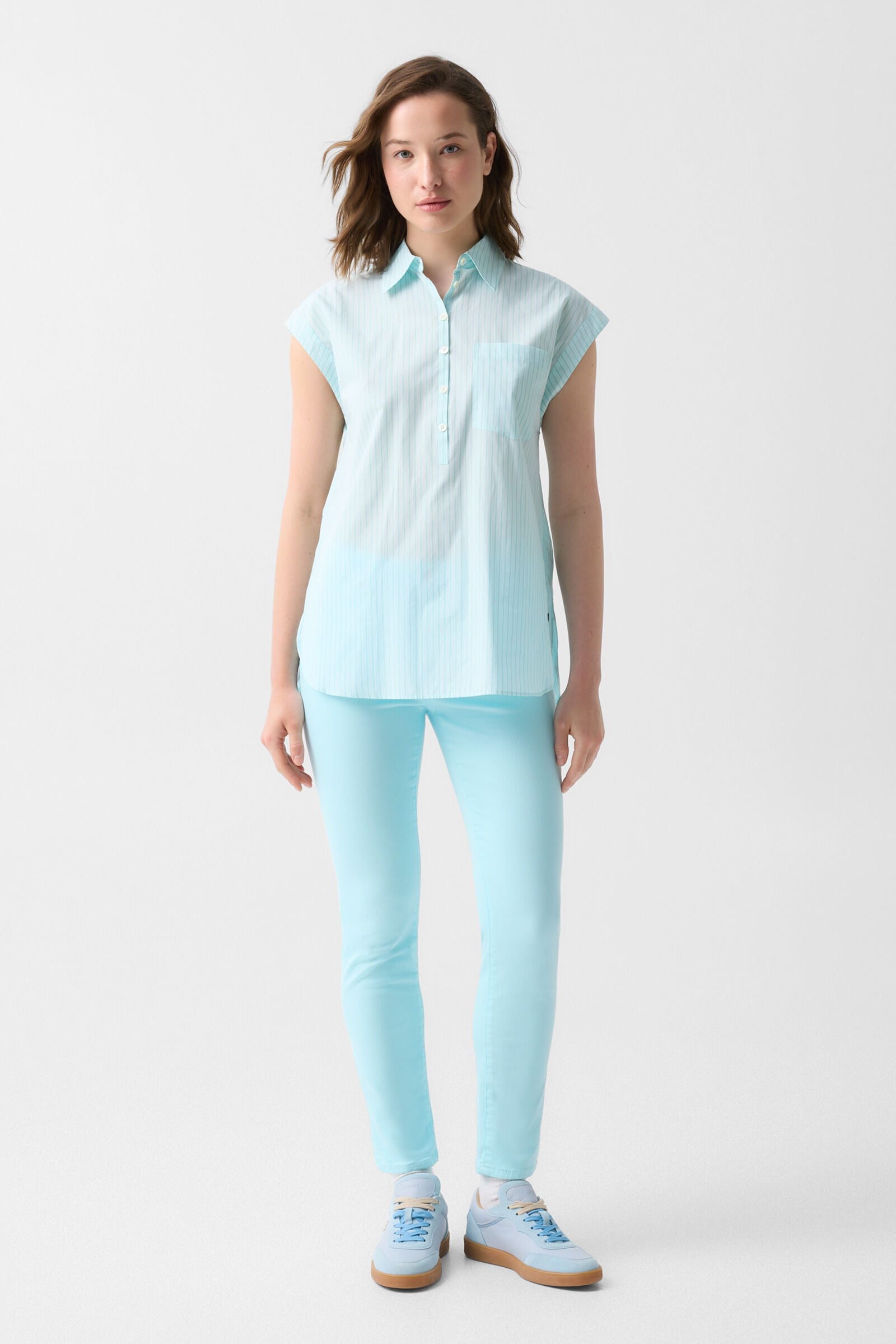 7/8 slim fit jeans Julie Cyan-blue