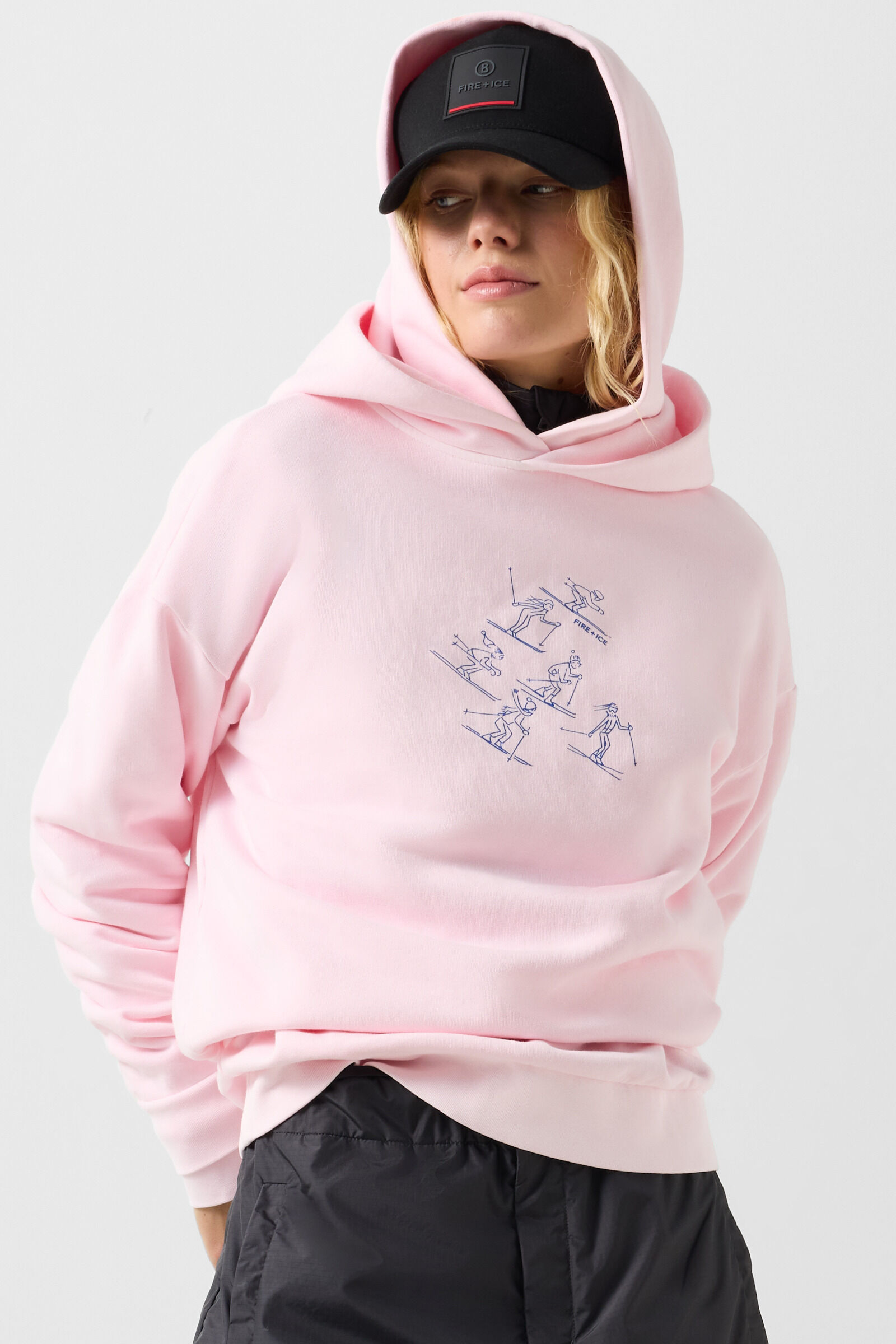 Sibel cotton hoodie Pink