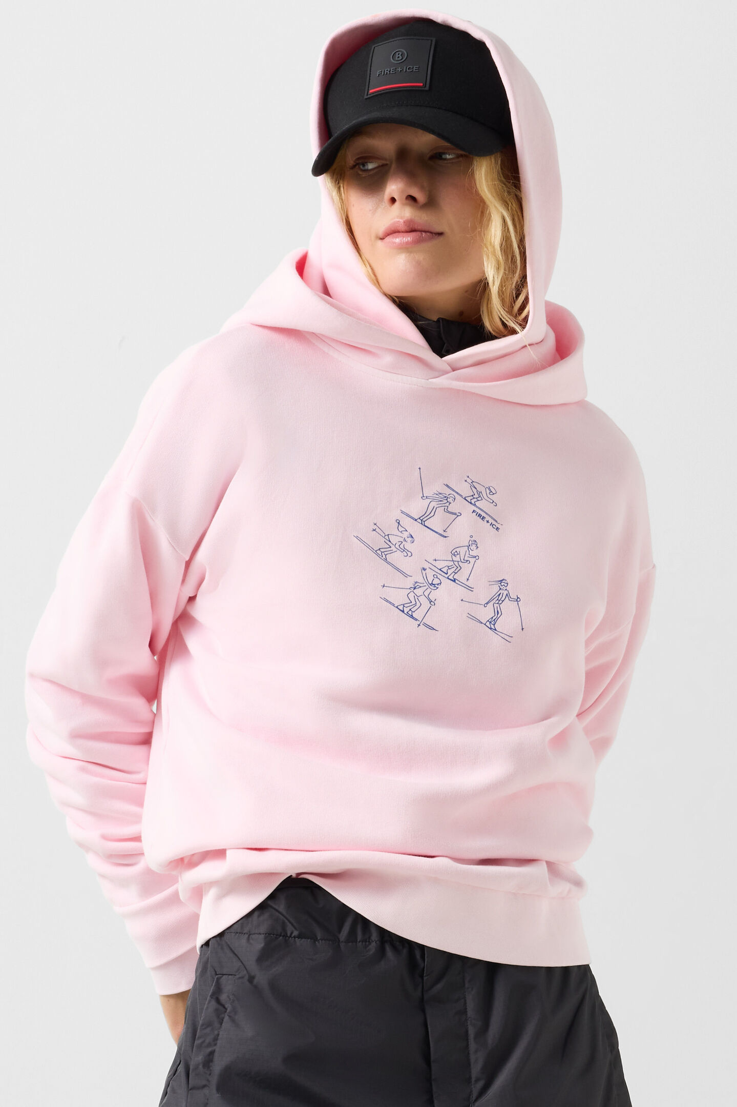 Sibel cotton hoodie Pink