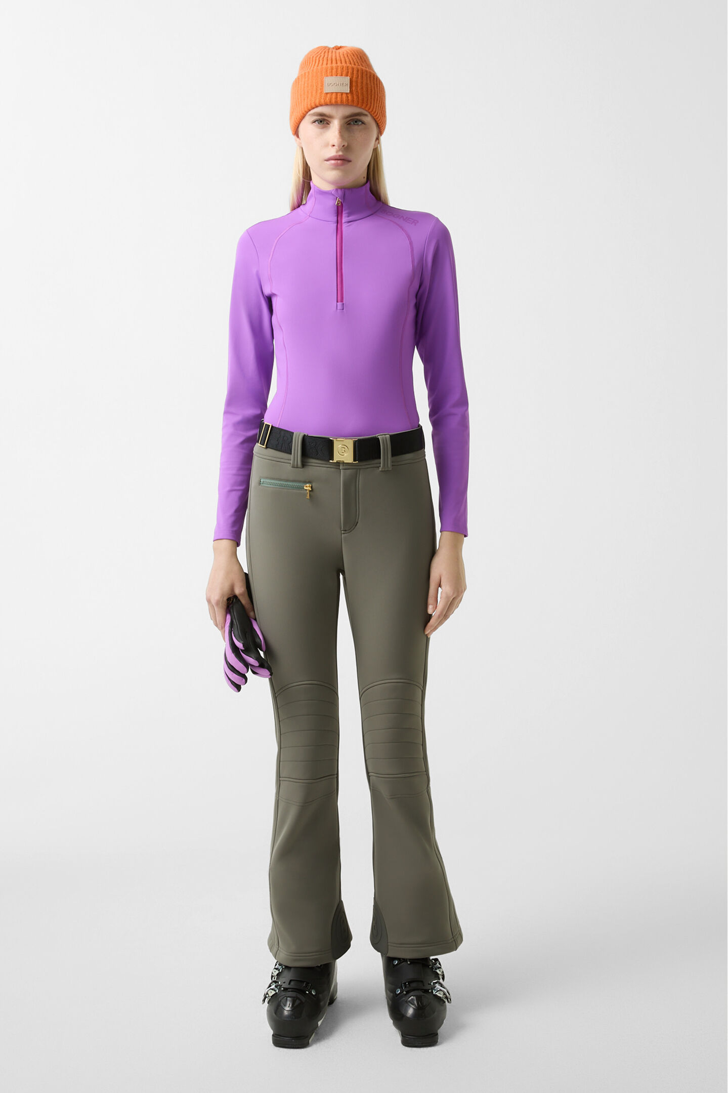 Pantalon de ski softshell Madei Vert olive