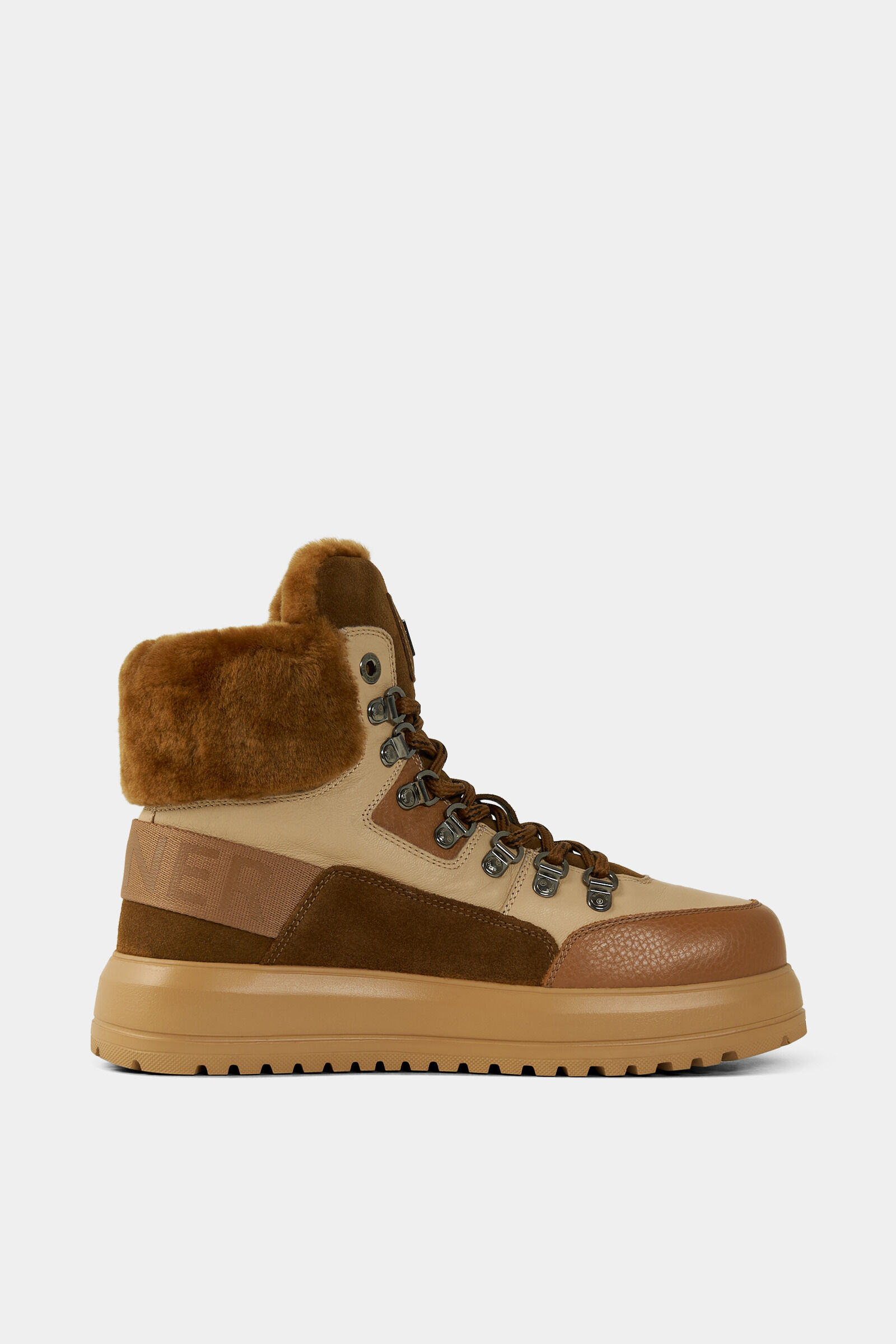 Bogner Antwerp High-Top Sneakers, Women, Cognac/Beige, US 9