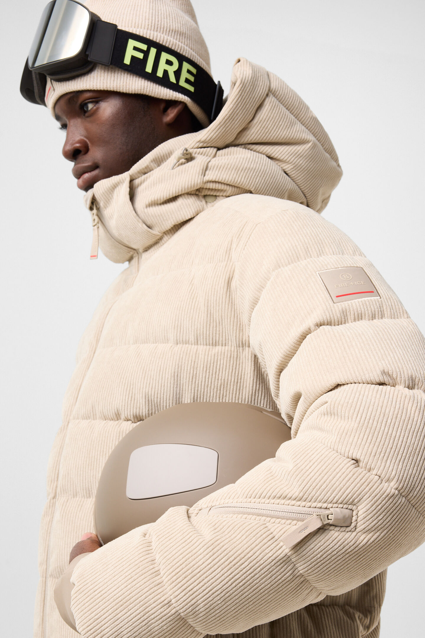 Luka corduroy ski jacket Beige