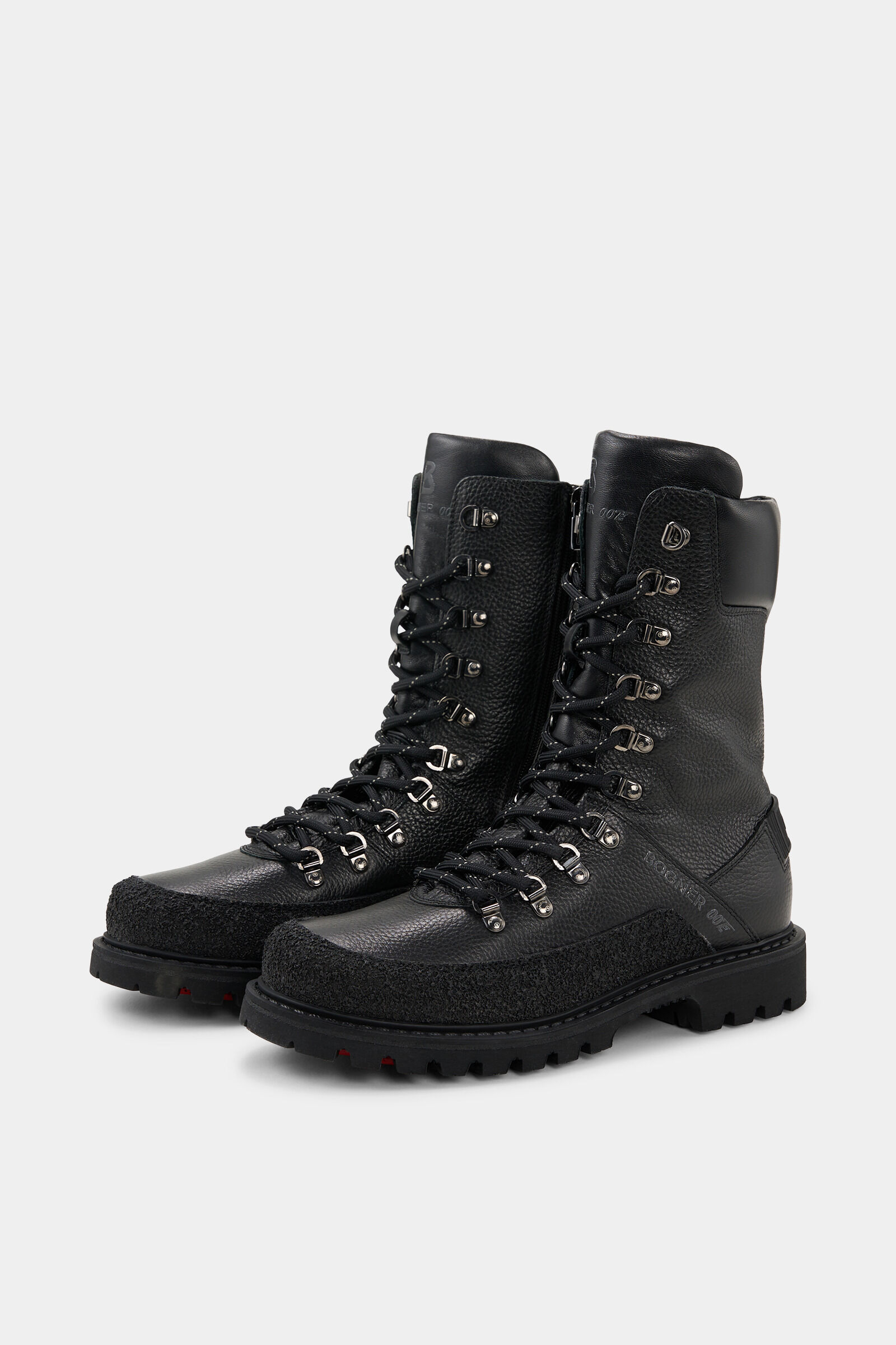 Lace-up boots Helsinki 007 with spikes Black