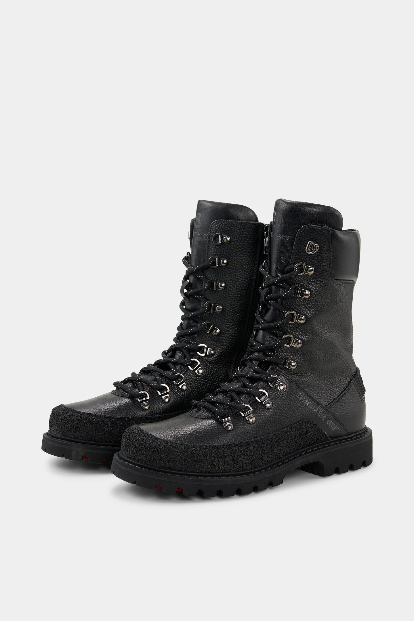 Lace-up boots Helsinki 007 with spikes Black