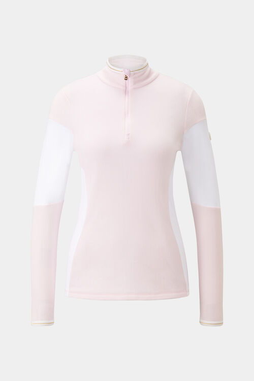 Fleece-Shirt Becky Rosa/Off-White