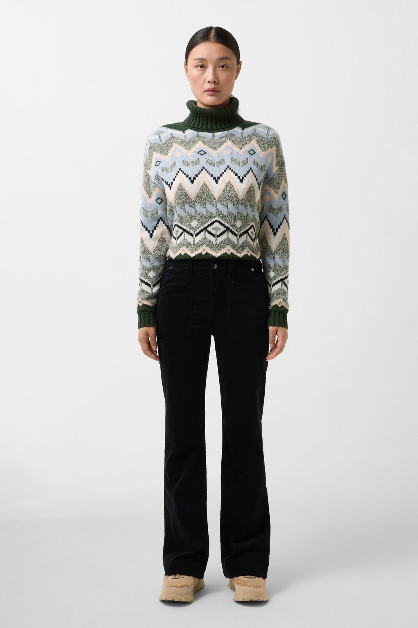 Devin velvet trousers Black