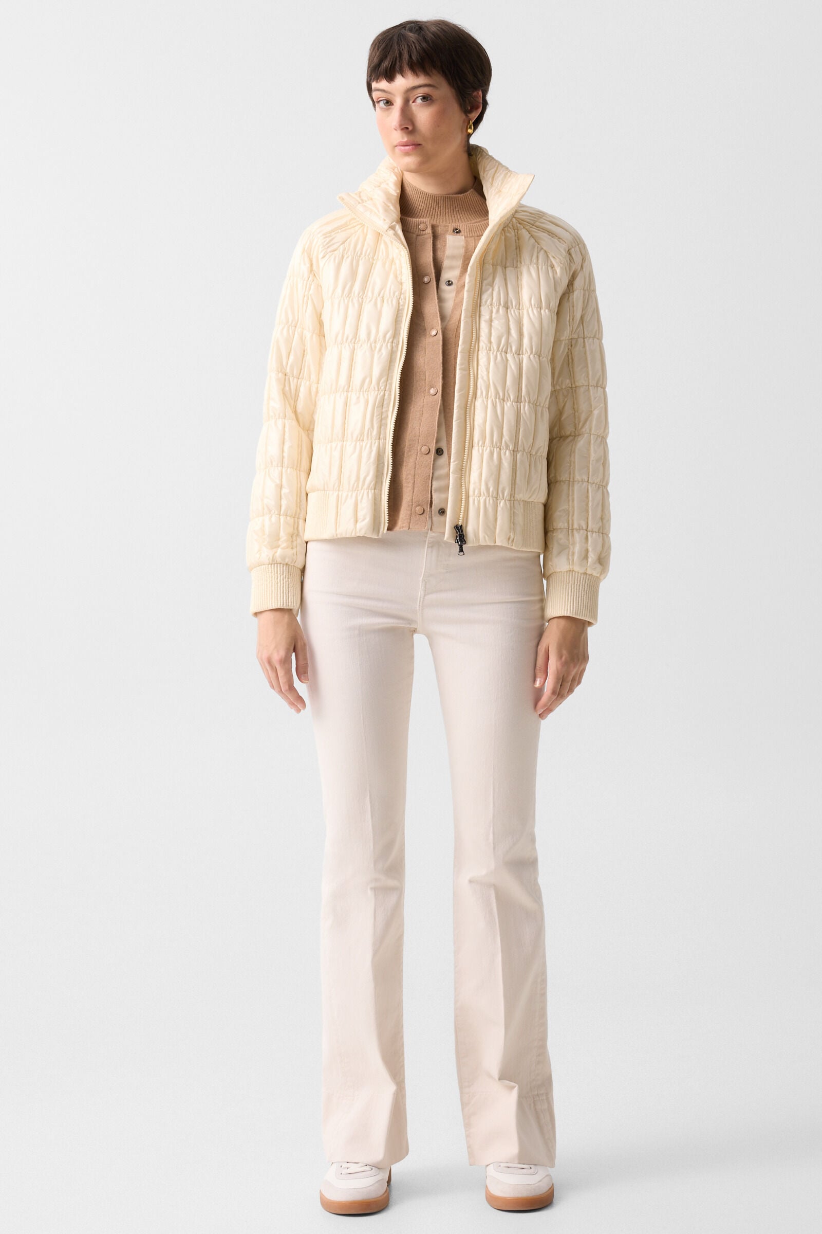 Schurwoll-Kaschmir-Cardigan Tanja Camel