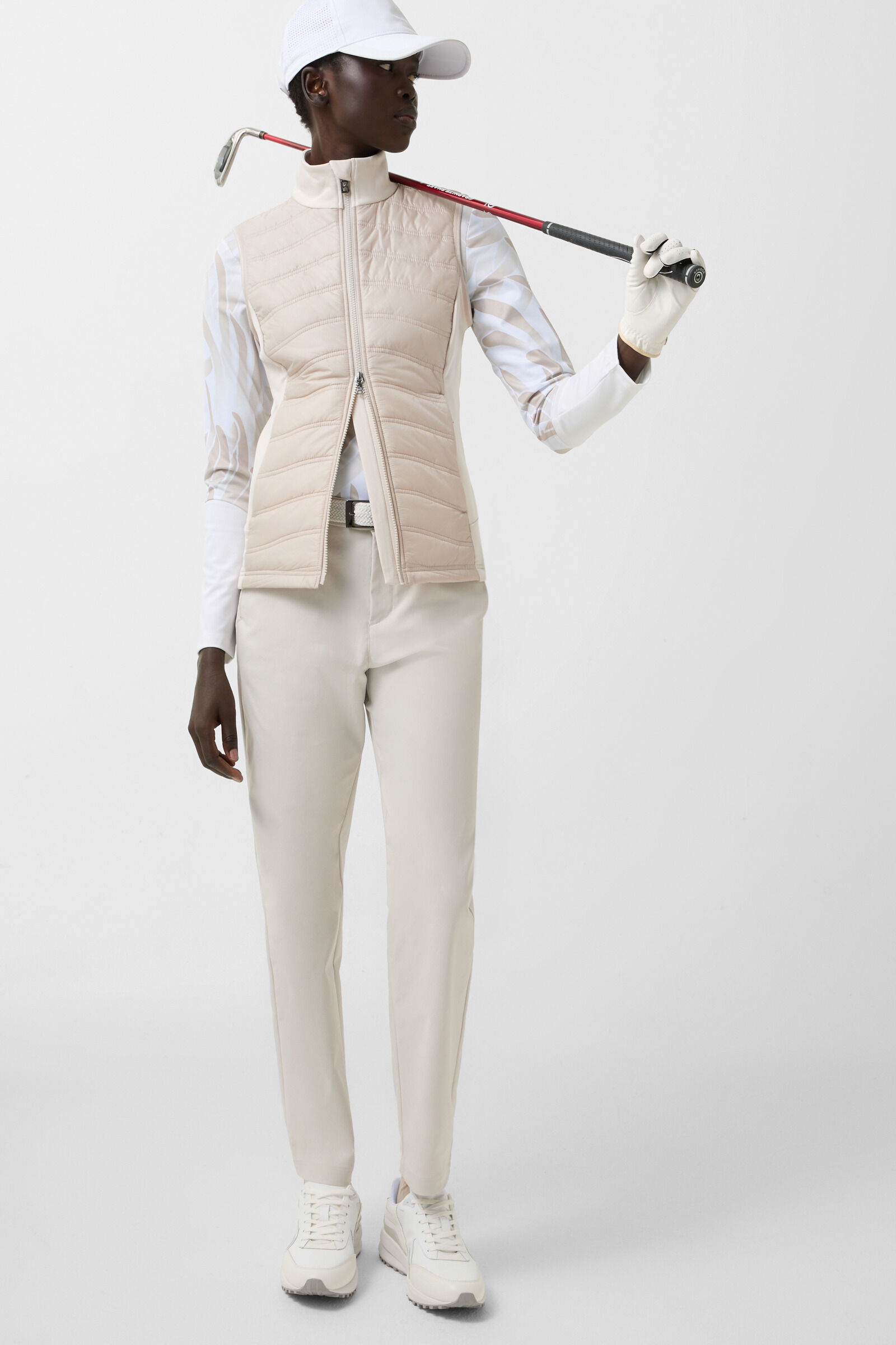 Fibi mid-layer hybrid waistcoat Sand