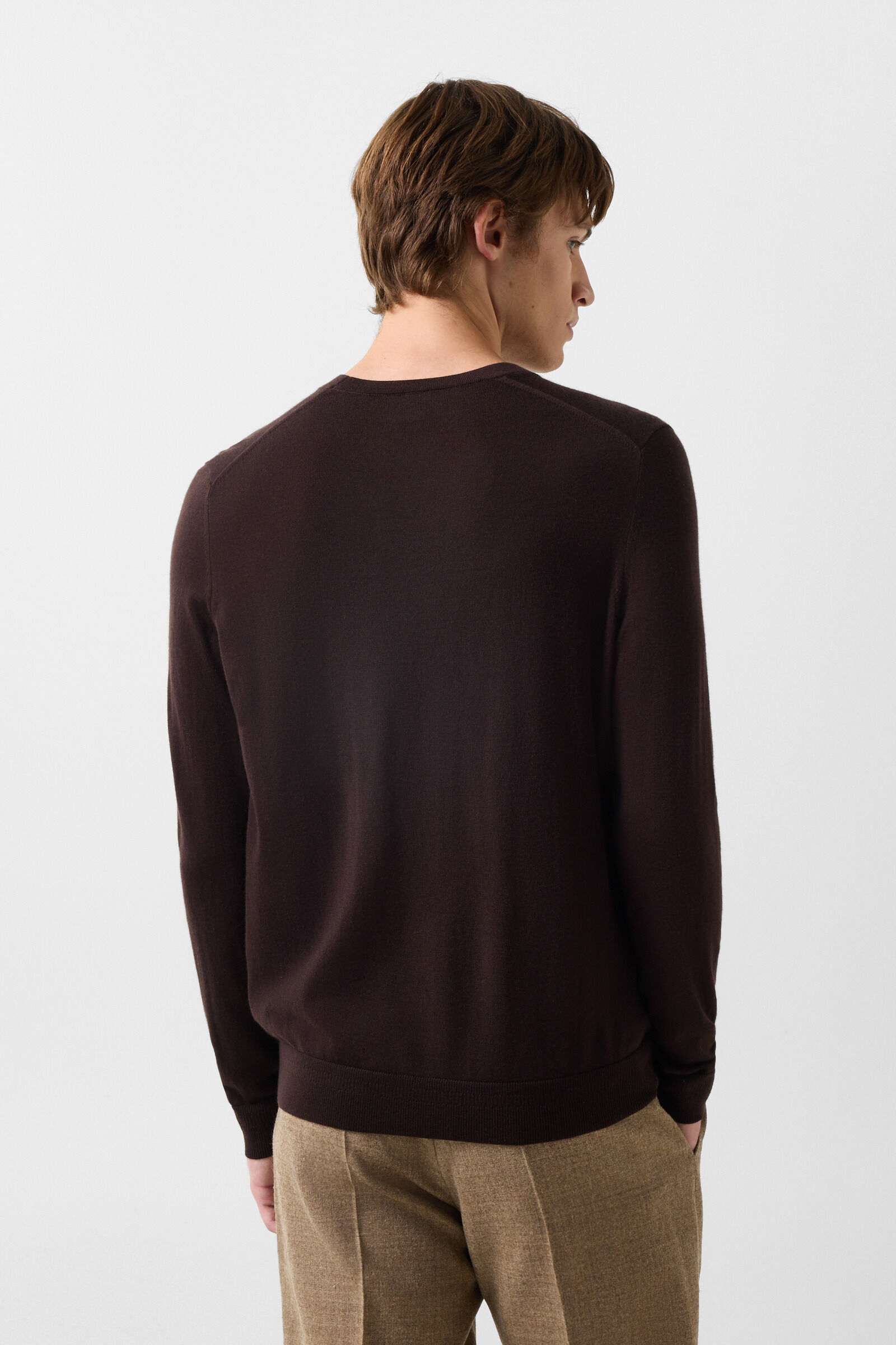 Ole pure new wool and cashmere jumper Coffee