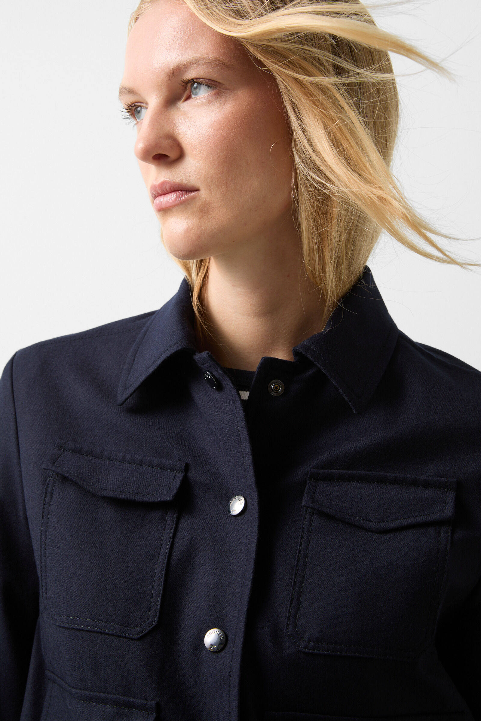 Emily flannel jacket Navy blue